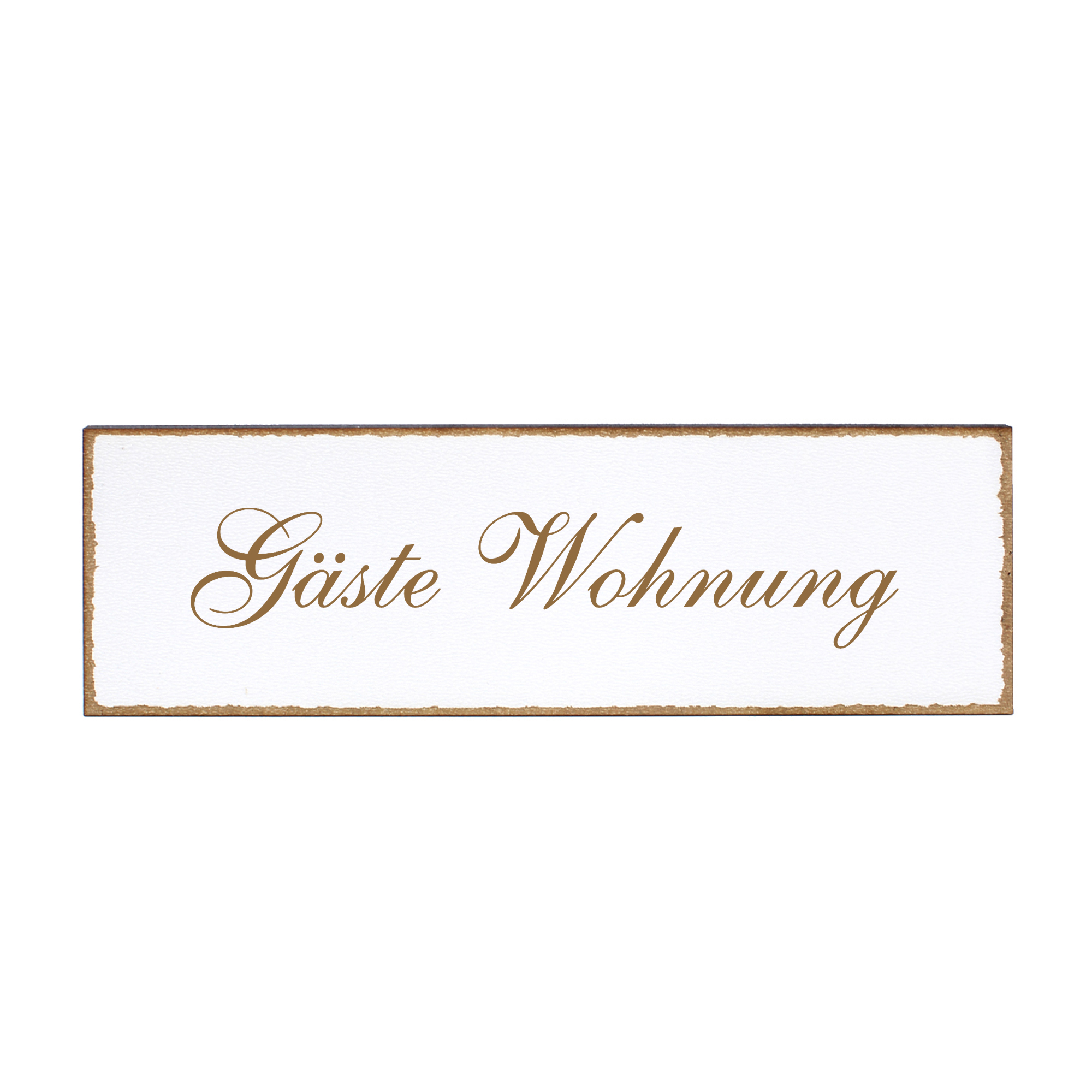 Deko Türschild - Gäste Wohnung - Schild 150 x 50 mm - Schilder Türschilder