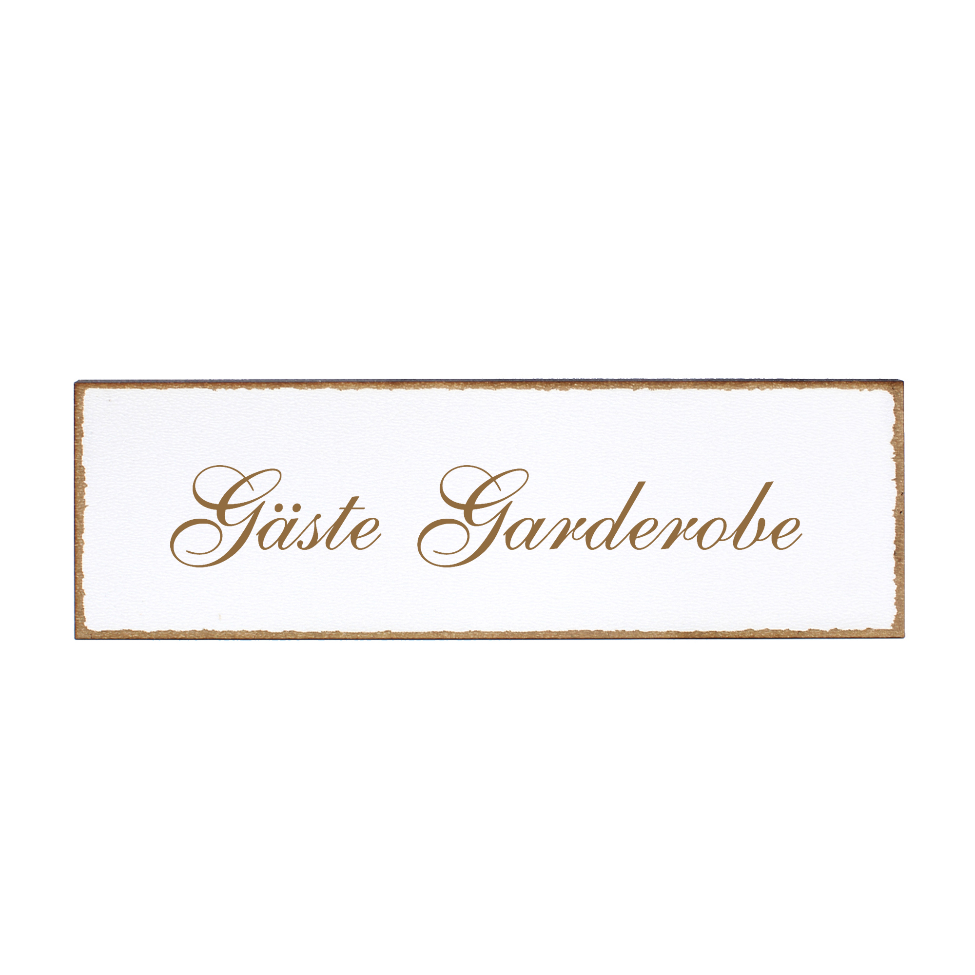 Deko Türschild - Gäste Garderobe - Schild 150 x 50 mm - Schilder Türschilder