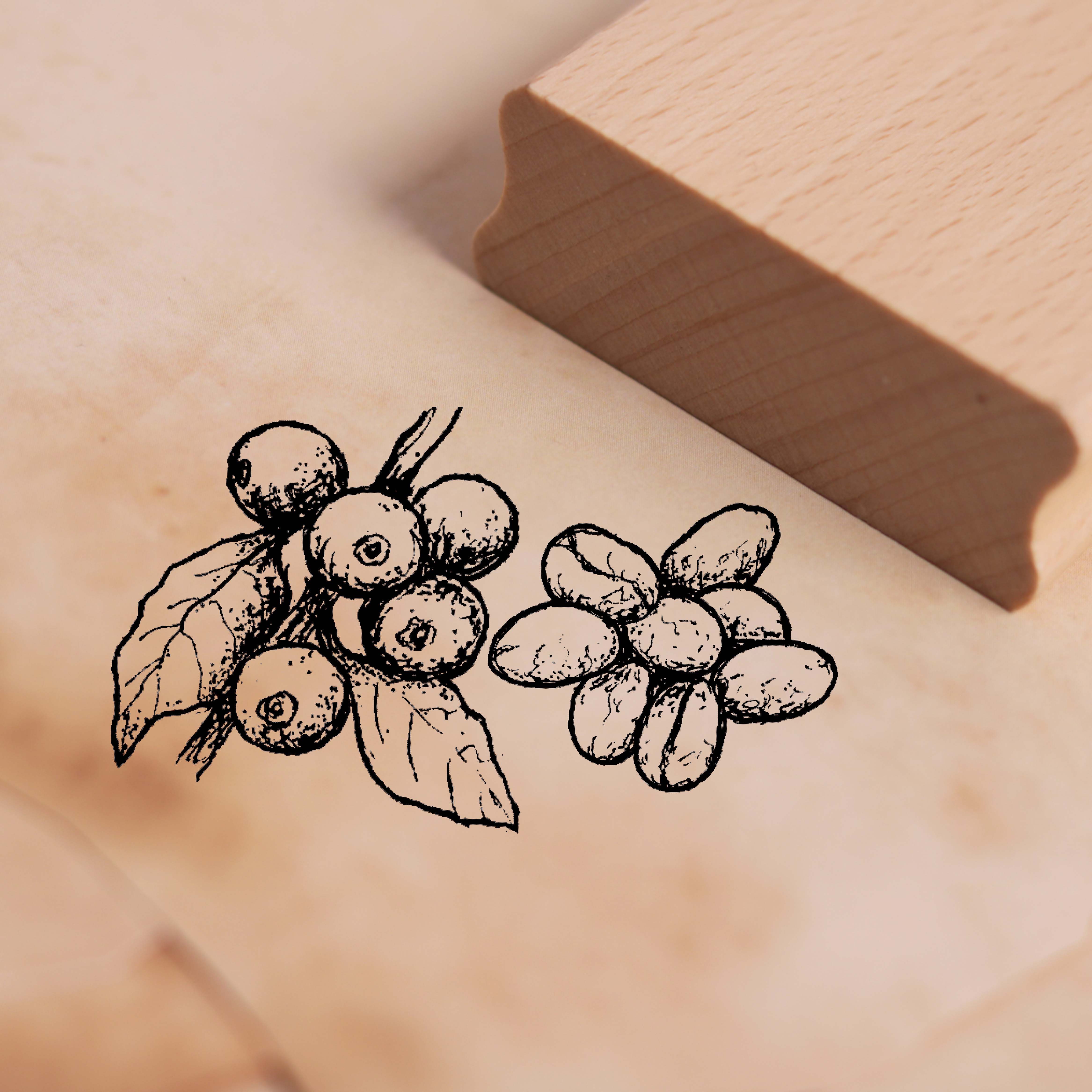 Motivstempel Kaffeebohne Stempel 48 x 28 mm
