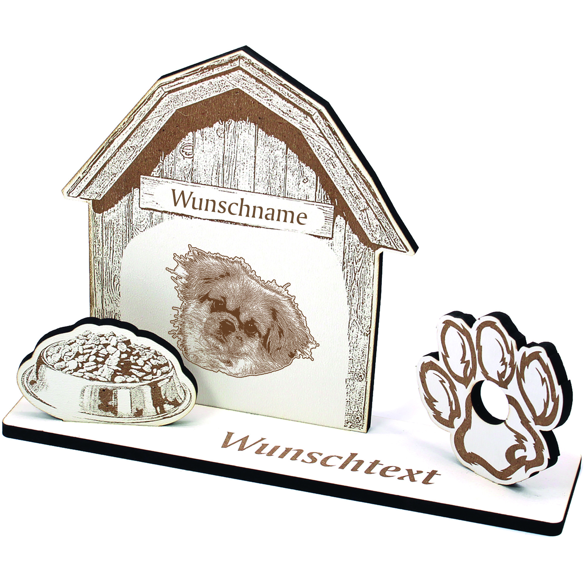Geldgeschenk Hund Tibet Spaniel  - personalisiert 20x14cm