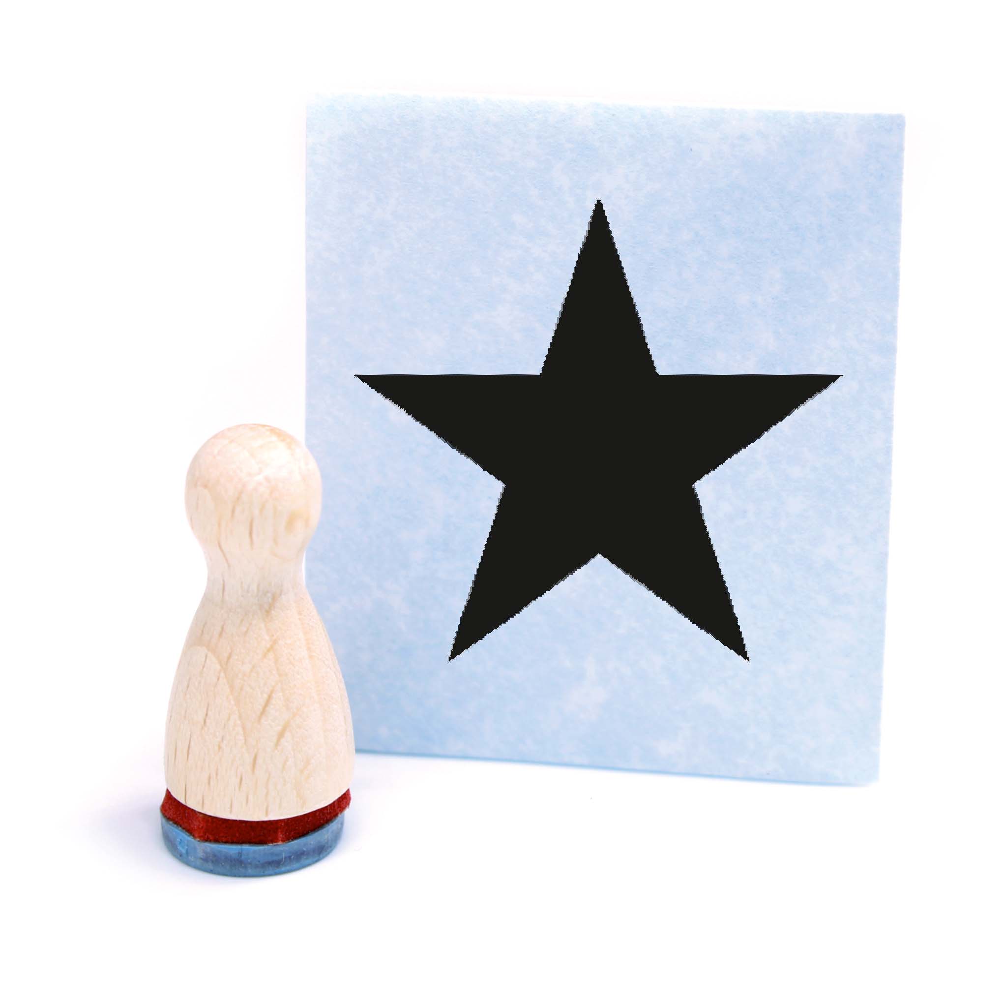 Ministempel Stern - Holzstempel mini Motivstempel Ø12 mm