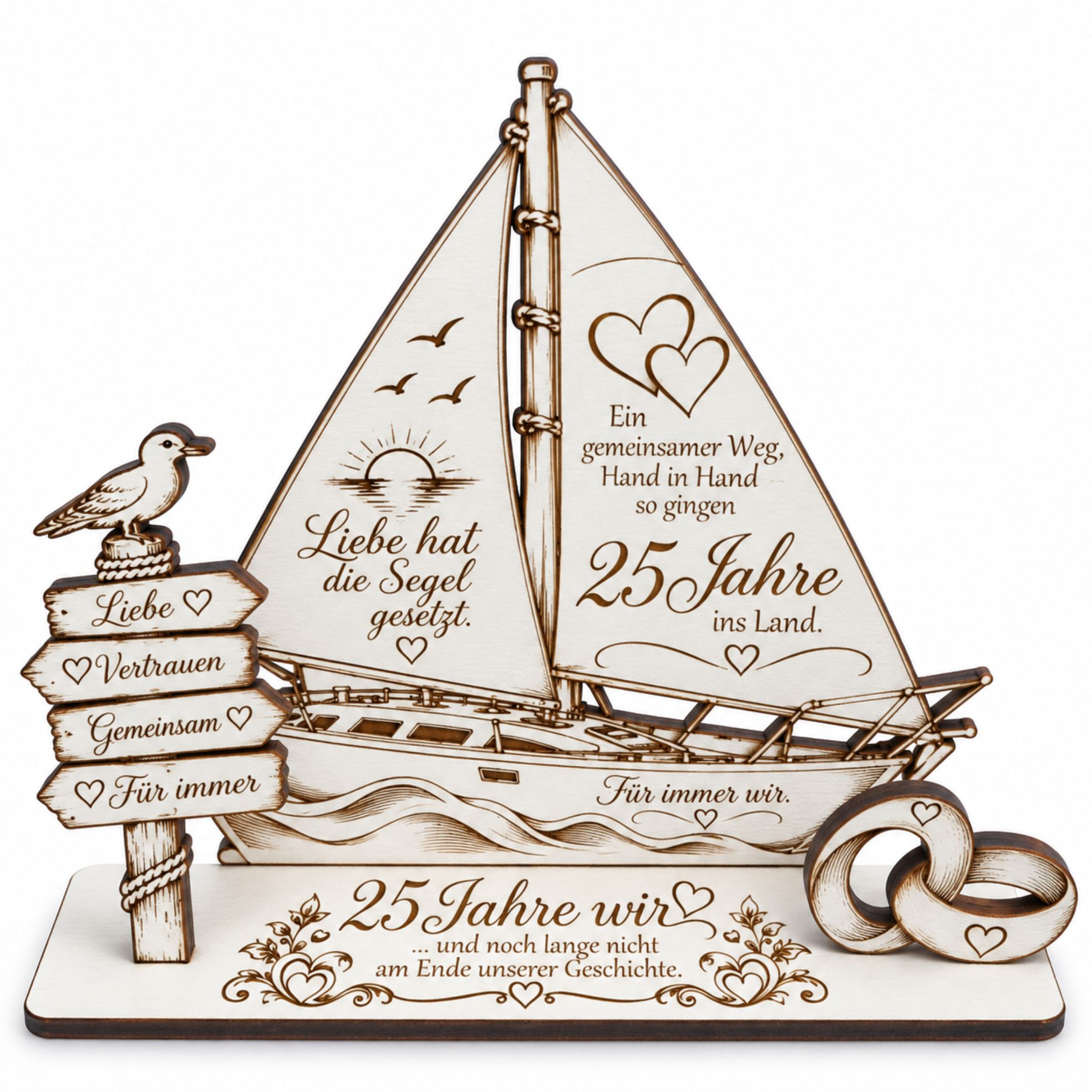 25. Hochzeitstag Geldgeschenk Silberhochzeit 25 Jahre Ehe 14x11cm