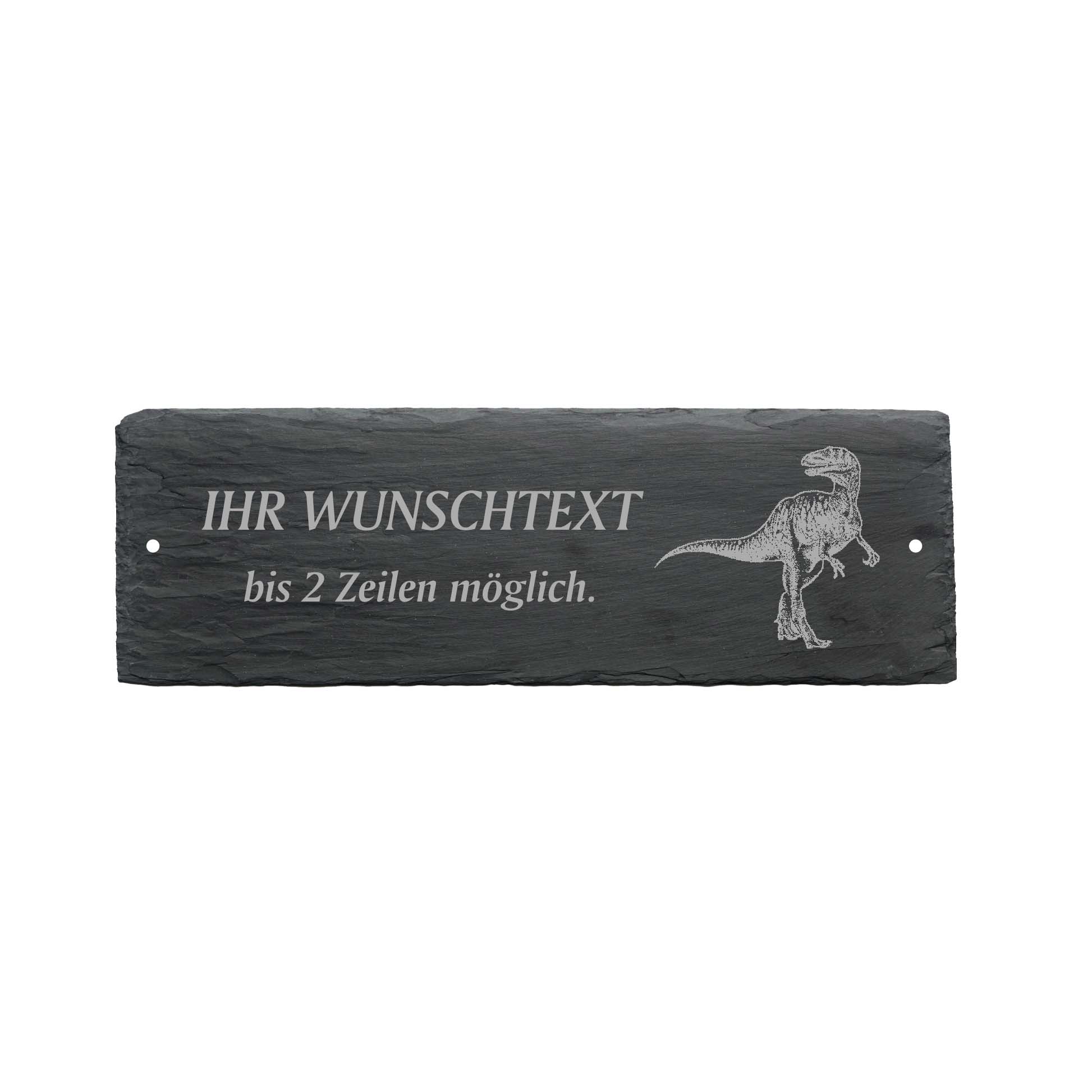 Türschild « DINO » ca. 22 x 8 cm - aus Schiefer