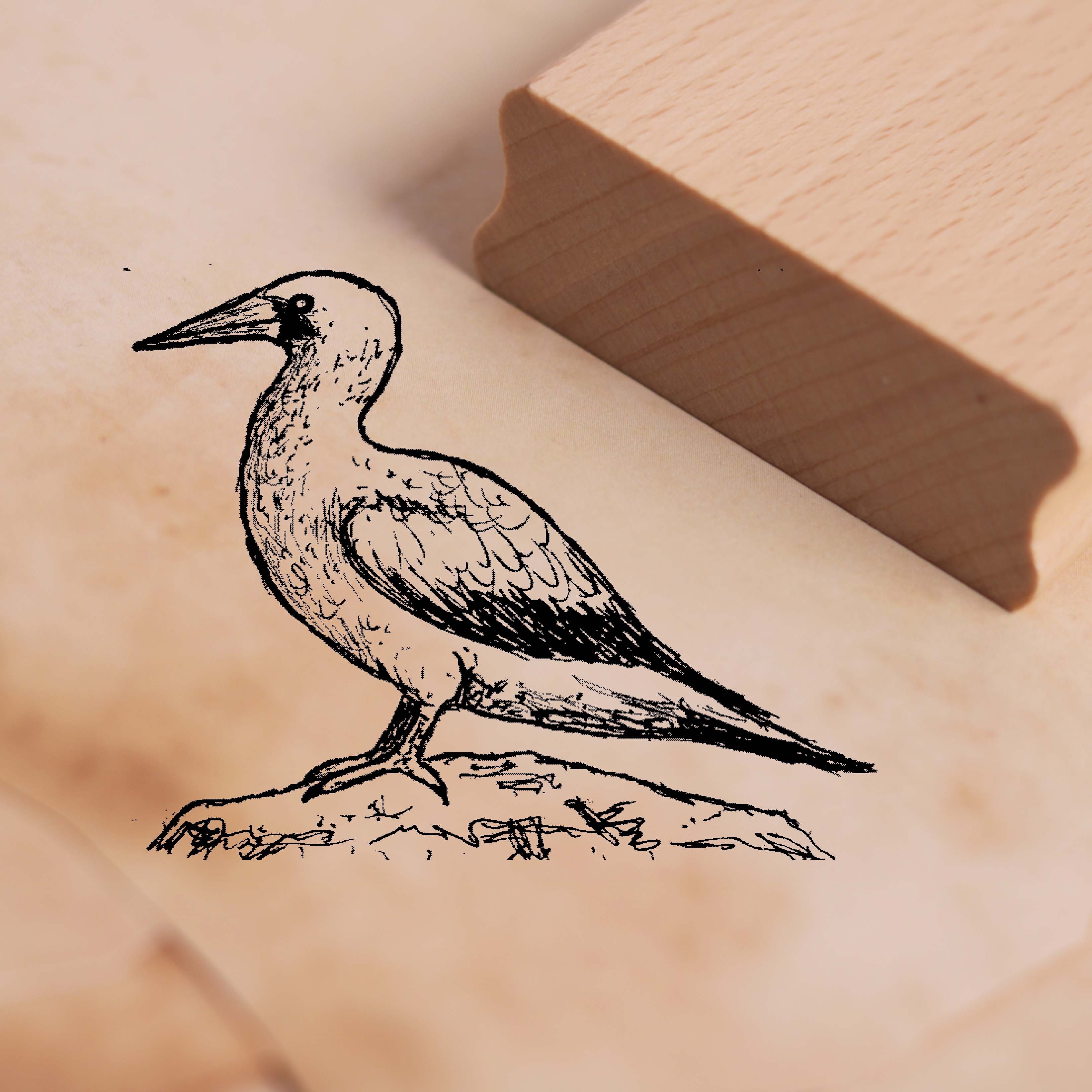 Motivstempel Basstölpel - Meeresvogel Stempel 48 x 38 mm