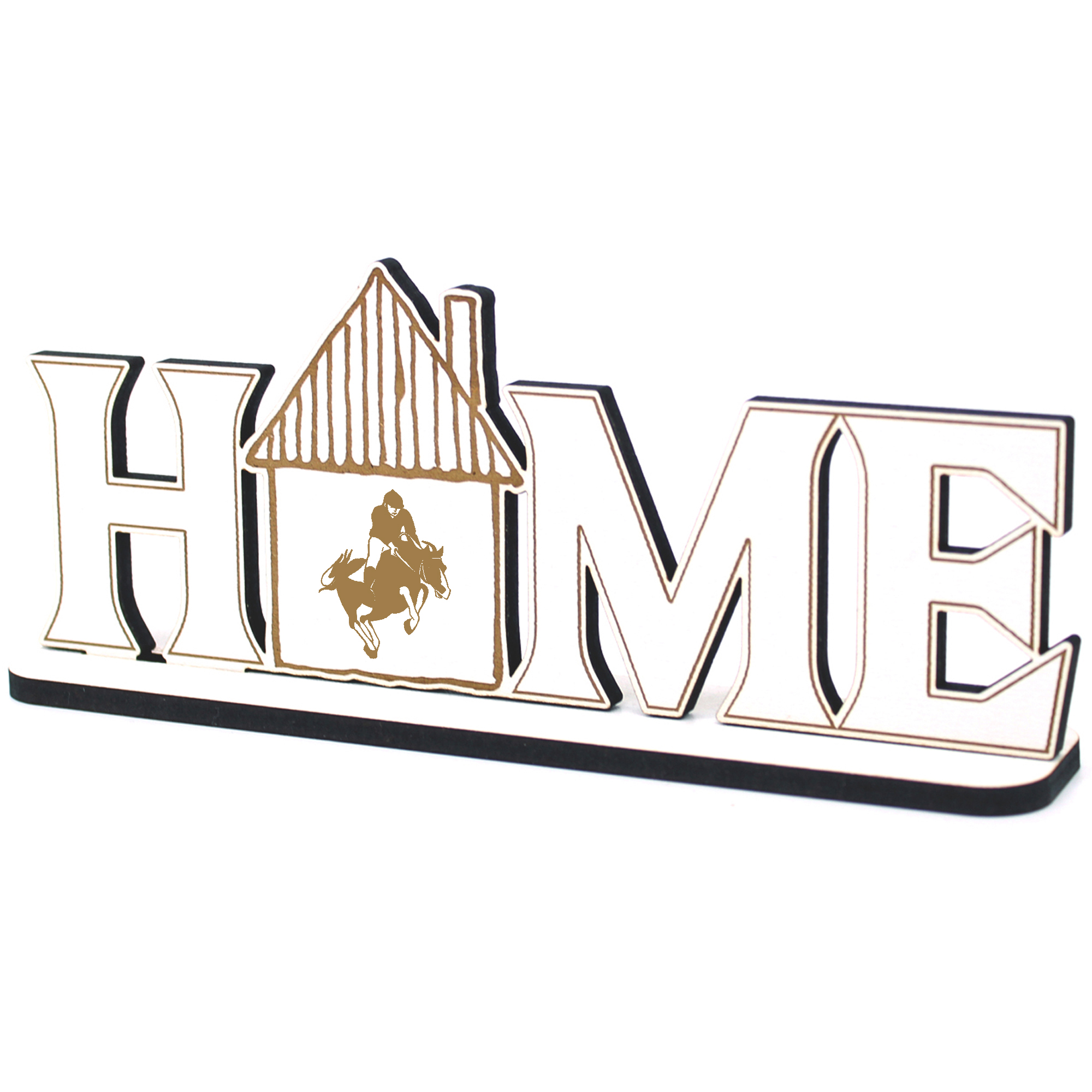 Deko Home Aufsteller Holz - Springreiten - 28x12 cm Holzdeko