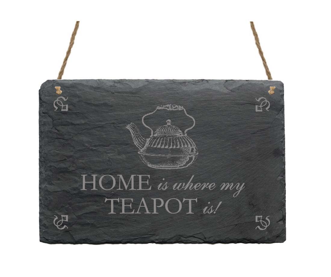 Schiefertafel « Home is... » Tee