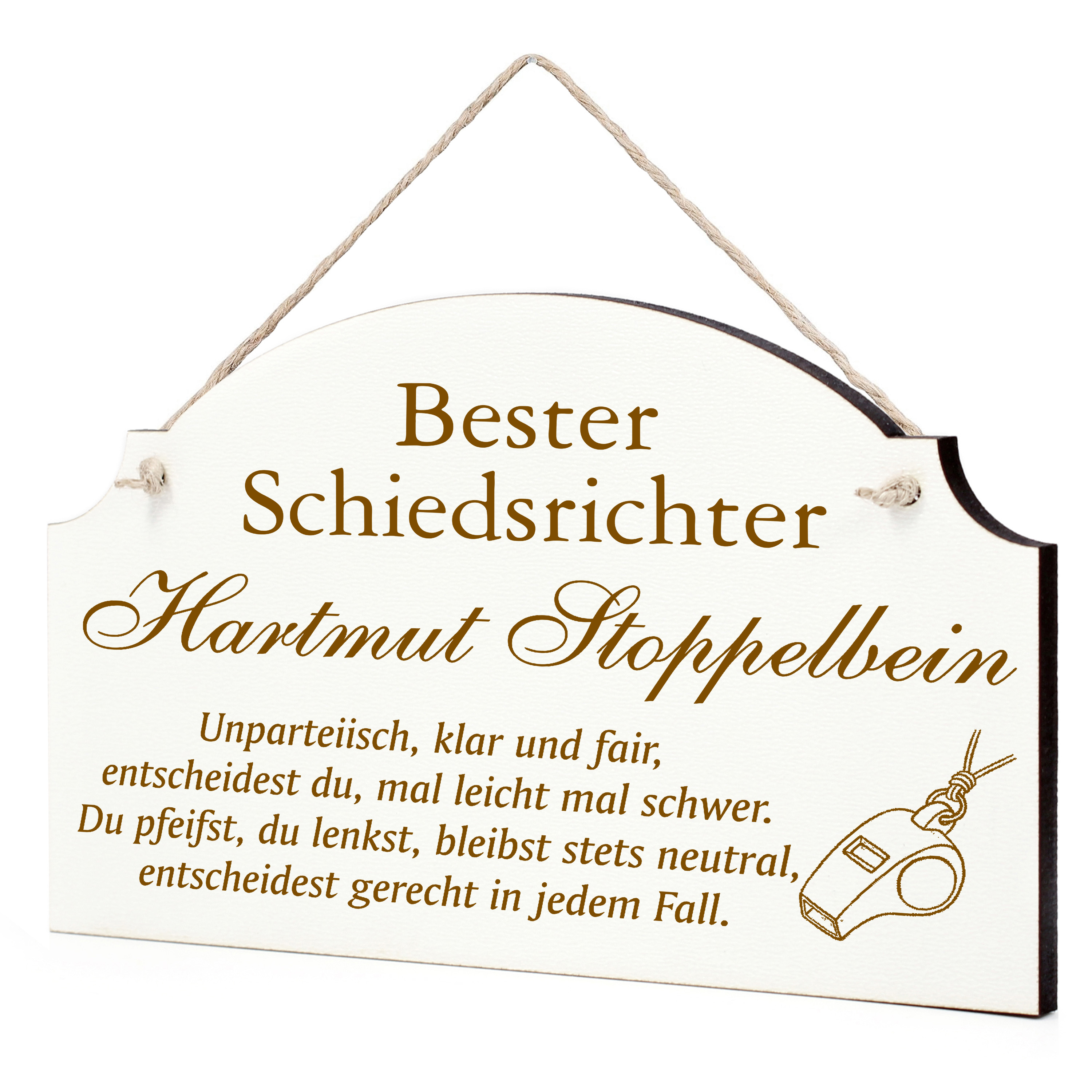 Lustiges Schiedsrichter Schild - perfektes Geschenk für Schiedsrichterfans, Schiedsrichter oder Trainer