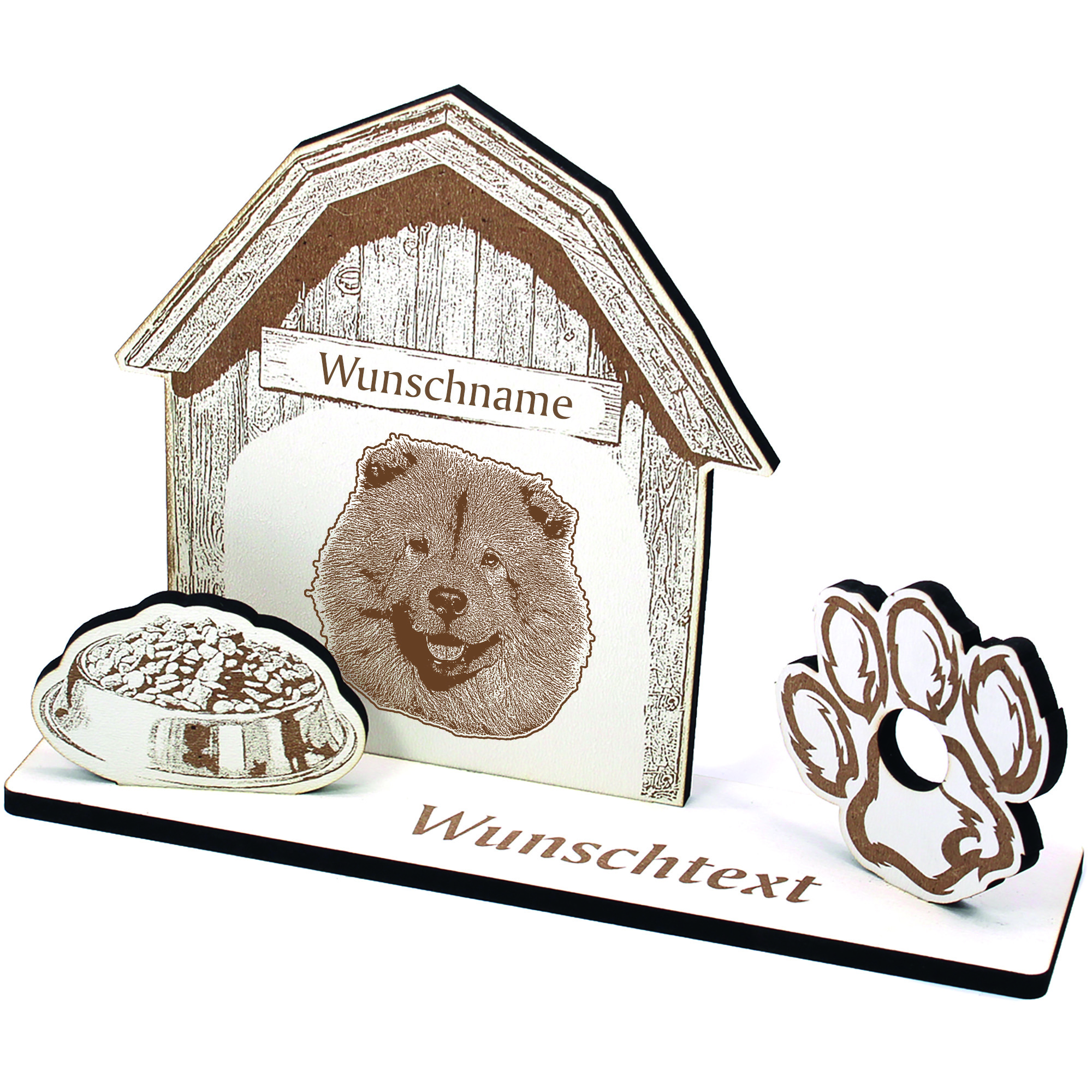 Geldgeschenk Hund Chow Chow  - personalisiert 20x14cm