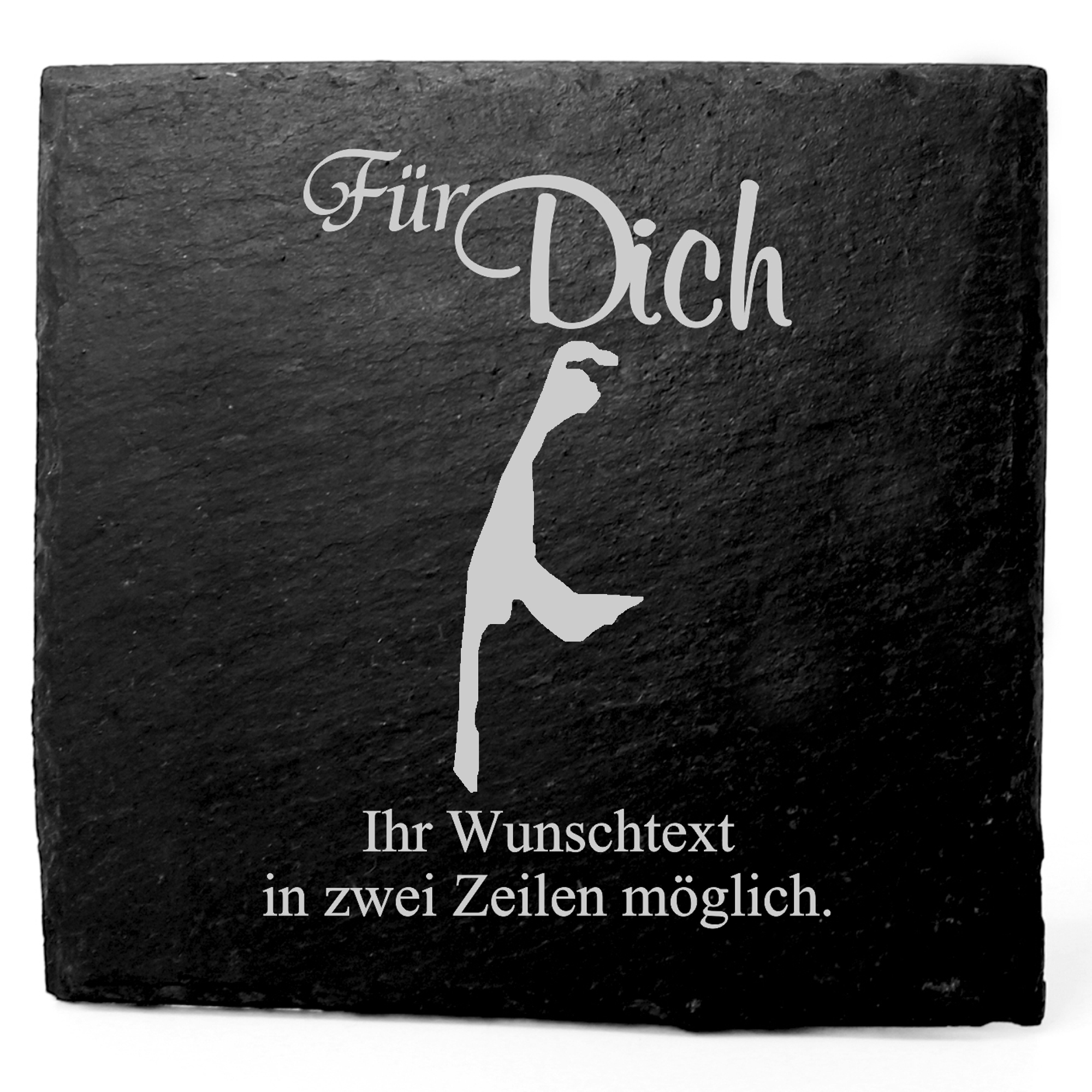 Deko Schiefer Untersetzer personalisiert Insel Sylt - Für Dich - 11x11cm