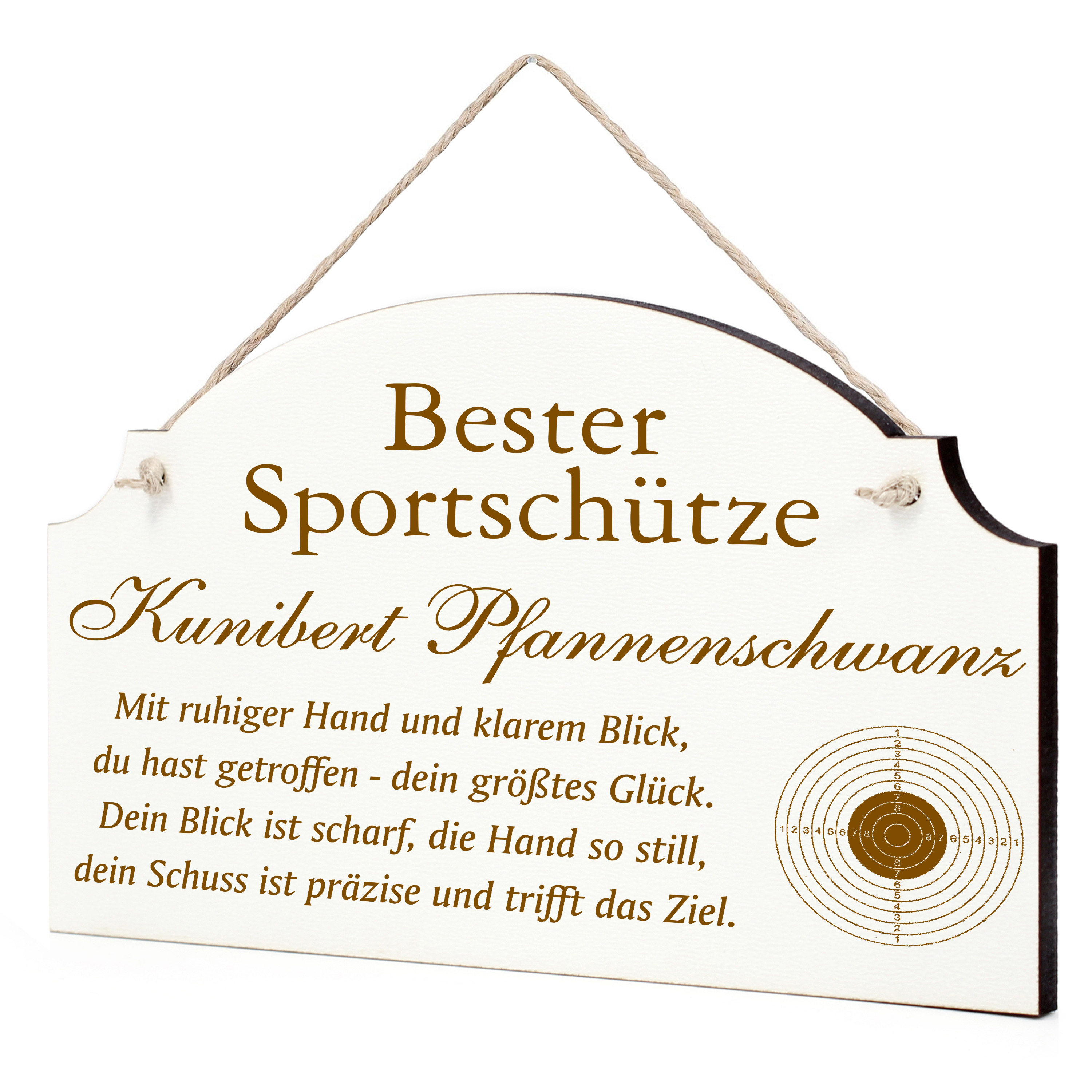 Lustiges Sportschützen Schild - perfektes Geschenk für Sportschützen, Sportschütze oder Trainer