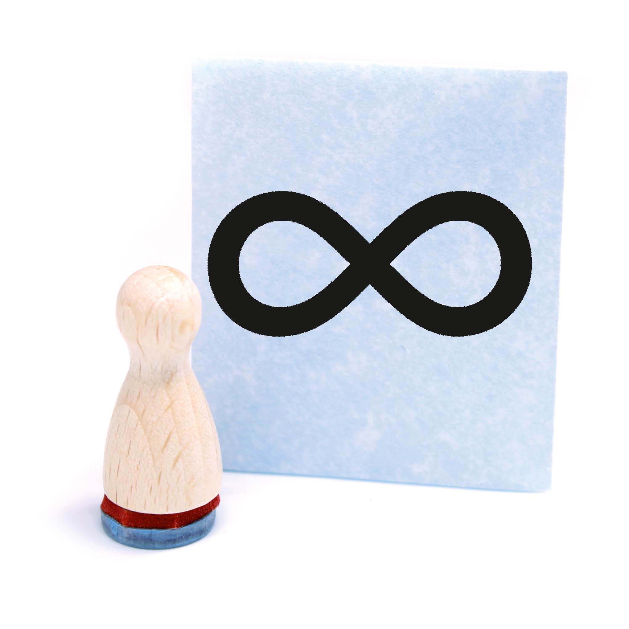 Ministempel Unendlichkeitszeichen - Holzstempel mini Motivstempel Ø12 mm