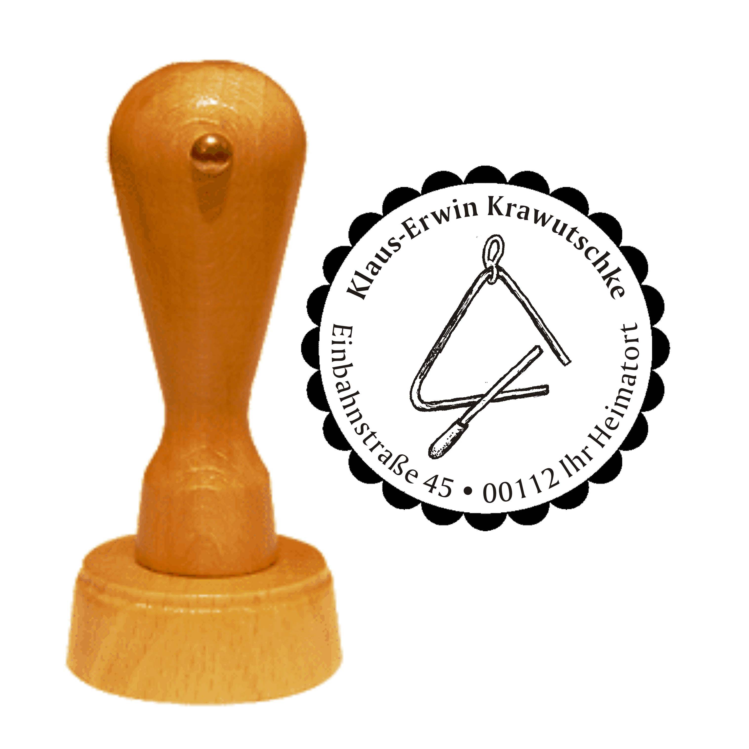 Adressenstempel « TRIANGEL » Stempel Ø 40 mm