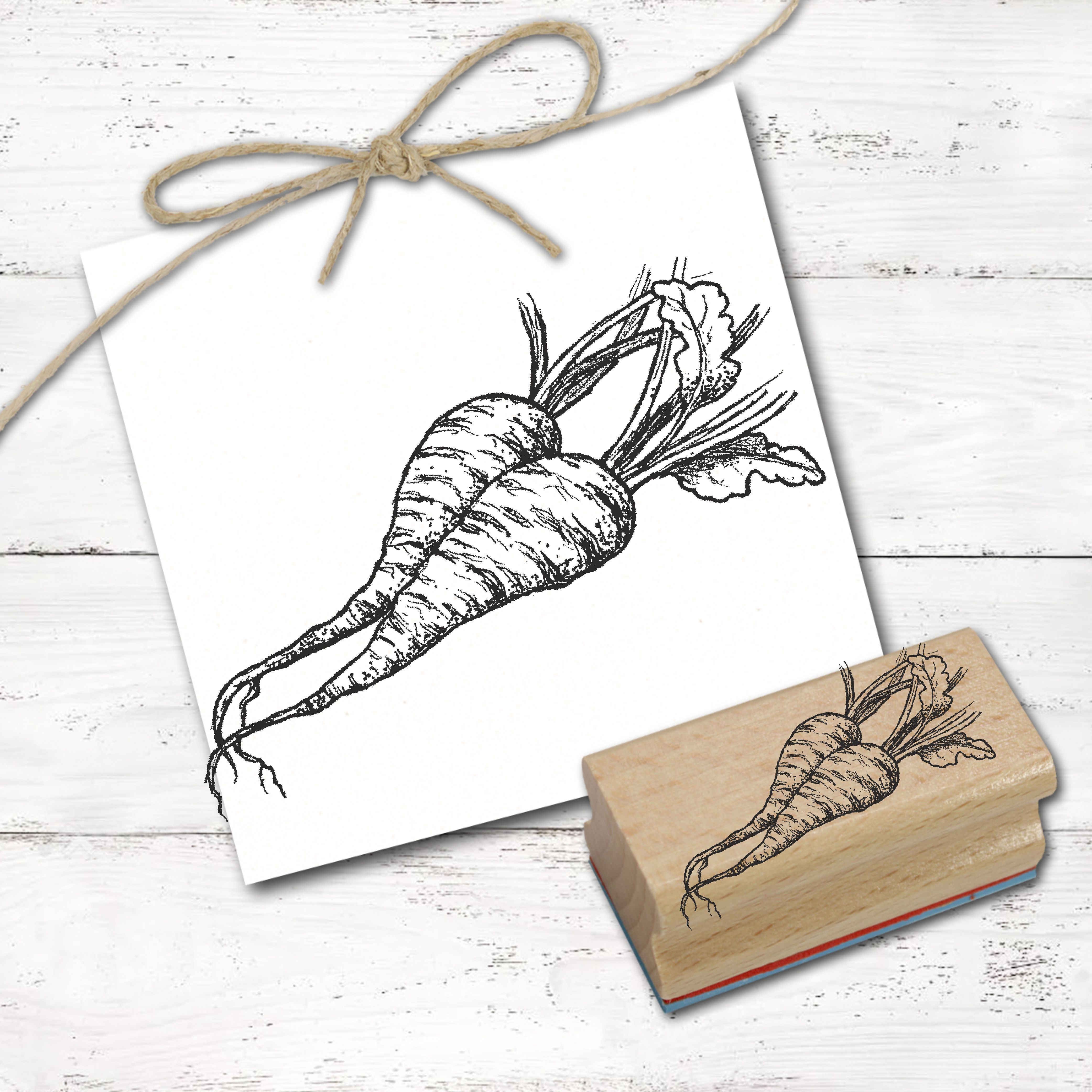 Motivstempel Pastinaken - Stempel Holzstempel 58 x 38 mm 