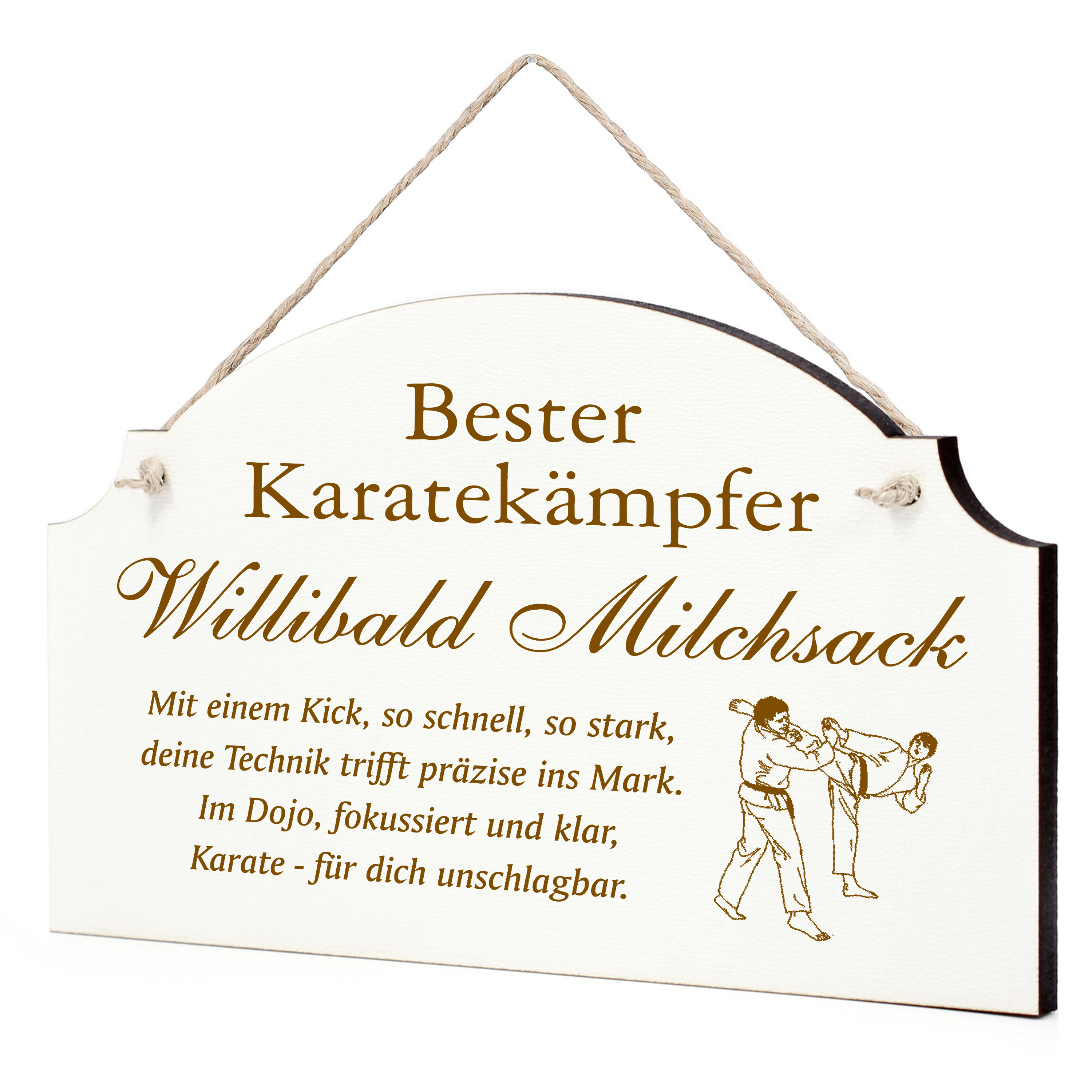 Lustiges Karate Schild - perfektes Geschenk für Karatefans, Karatekämpfer oder Trainer
