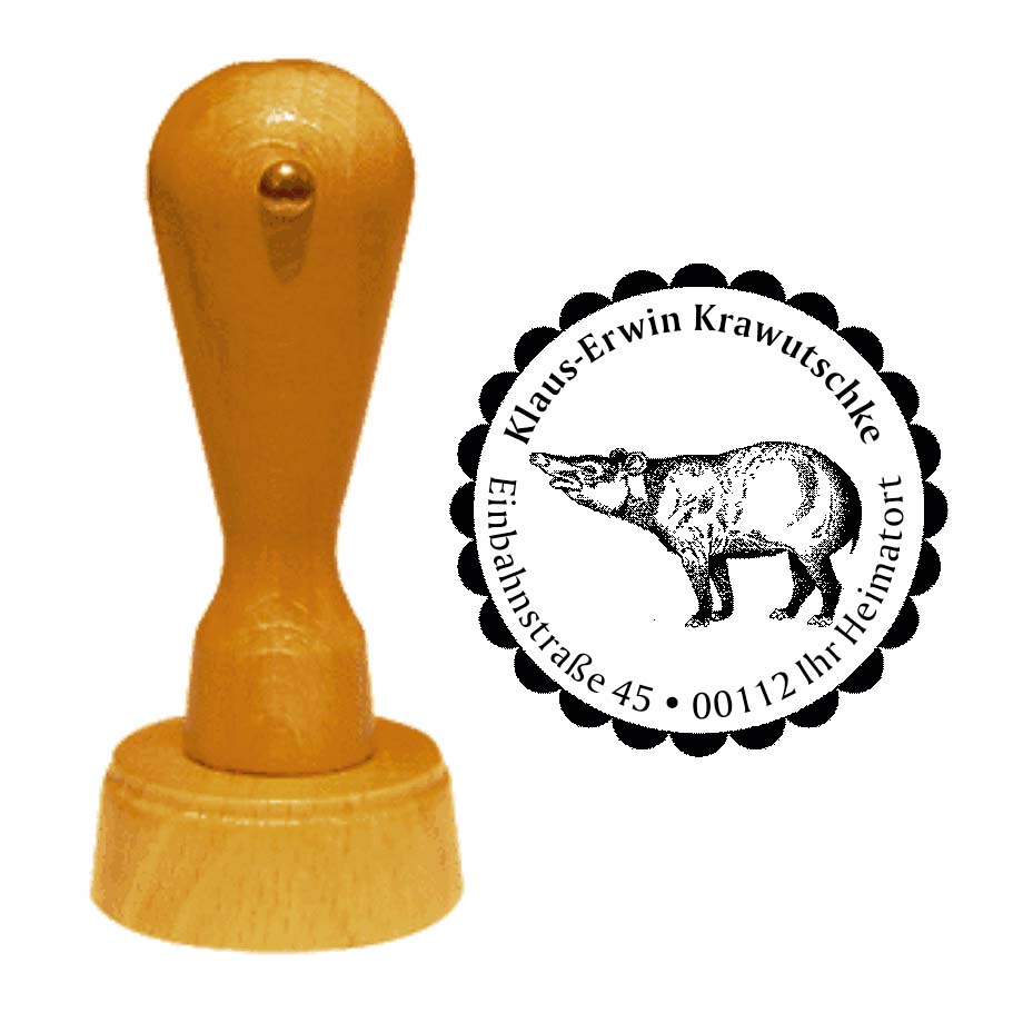 Adressenstempel « TAPIR » mit persönlichem Wunschtext