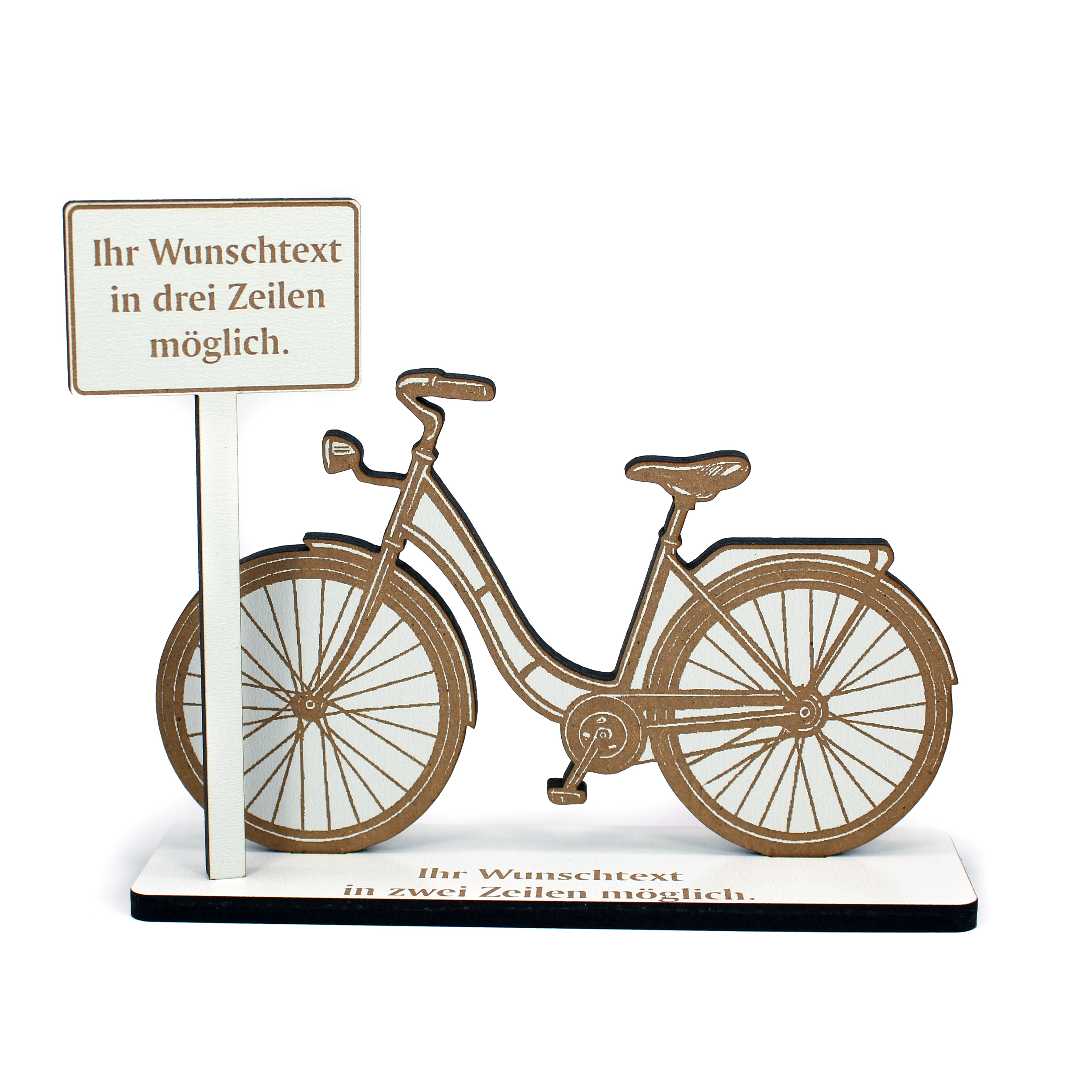 Geschenk Geldgeschenk Damenrad Stadtfahrrad Damen Fahrrad – personalisierbar – 15cm x 13cm