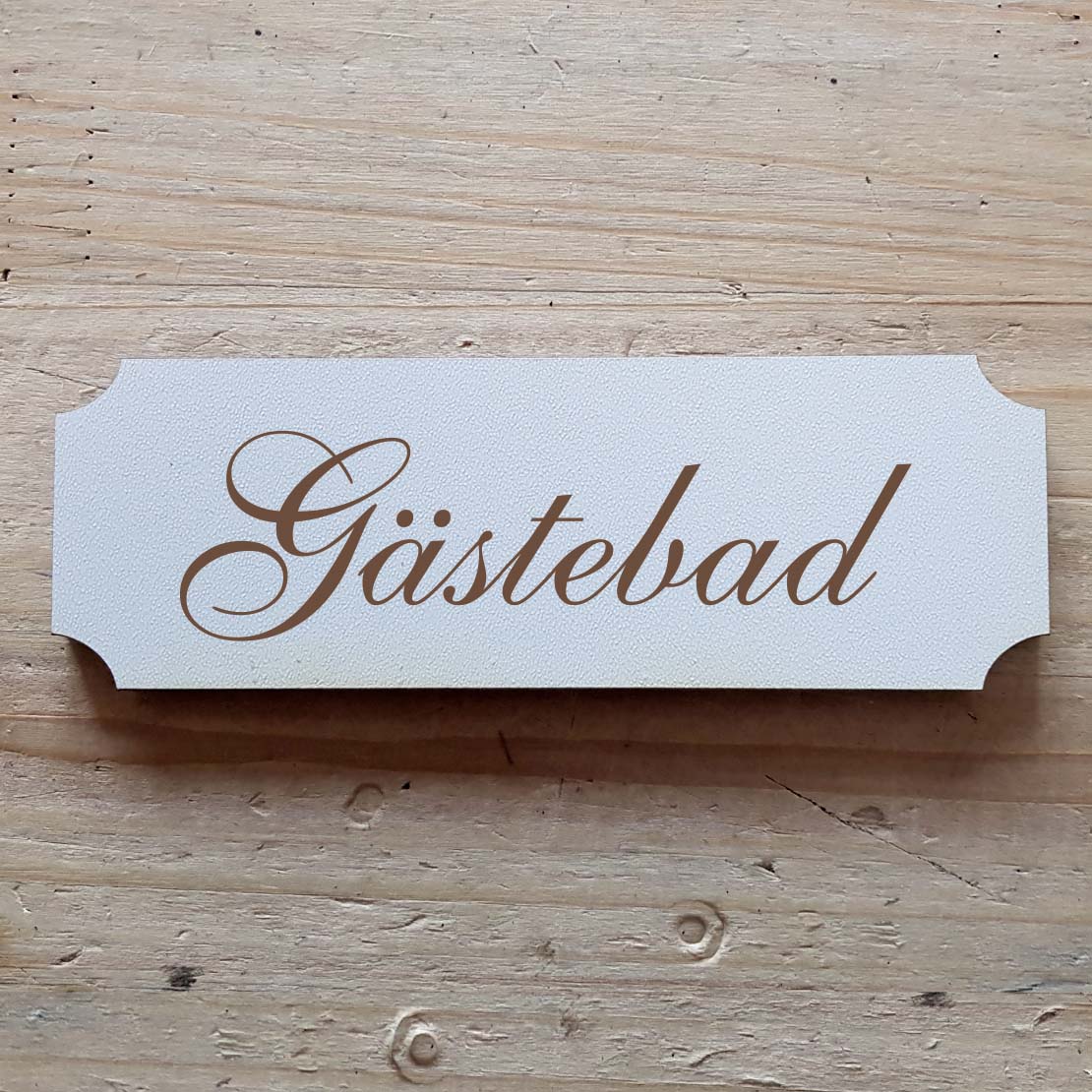 Selbstklebendes Schild « Gästebad »