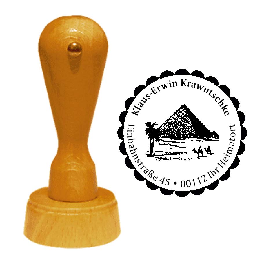 Adressenstempel « GIZEH PYRAMIDE » mit persönlichem Wunschtext