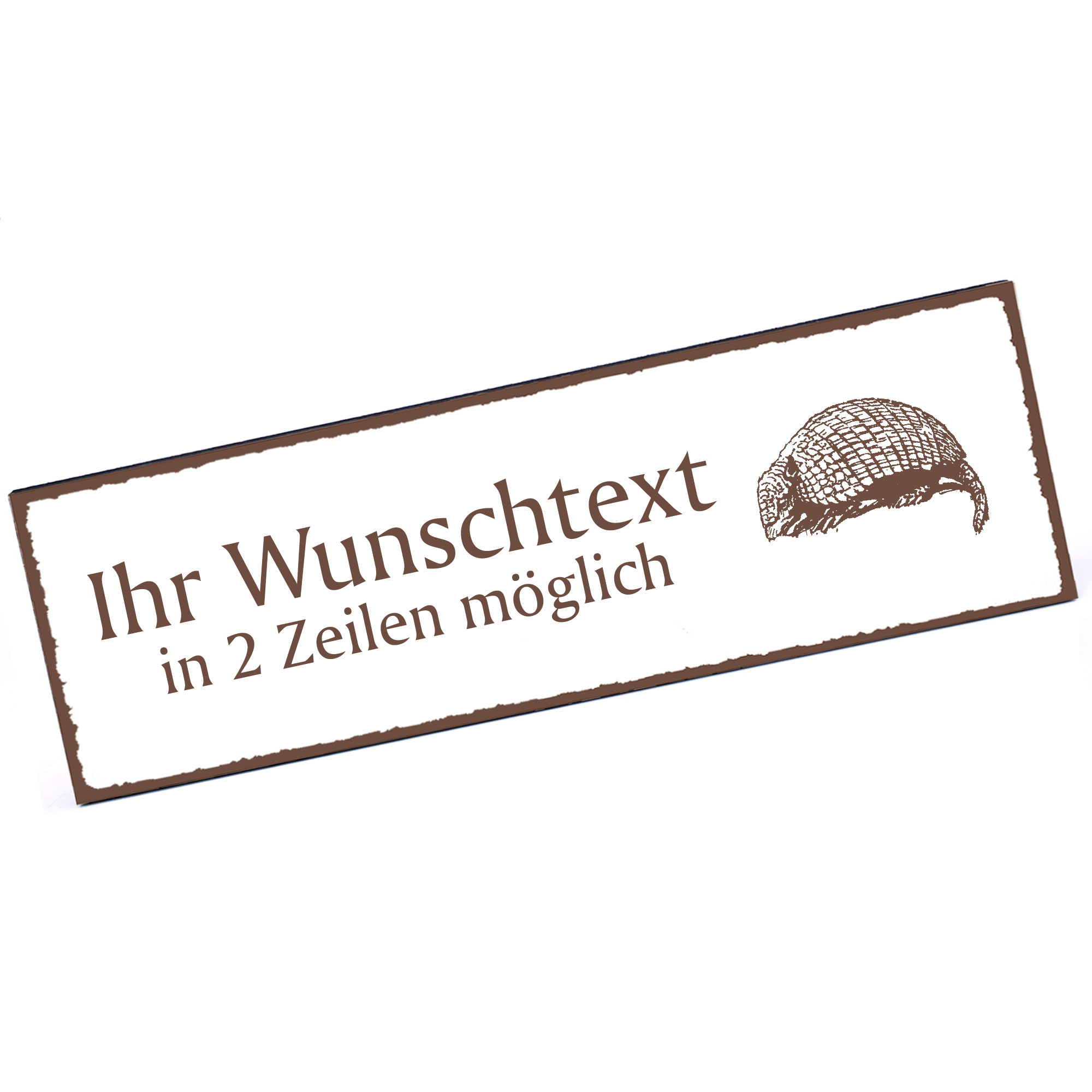 Türschild Armadillo Bears Gürteltier  Namensschild personalisiert mit Gravur - 150mm x 50mm - selbst
