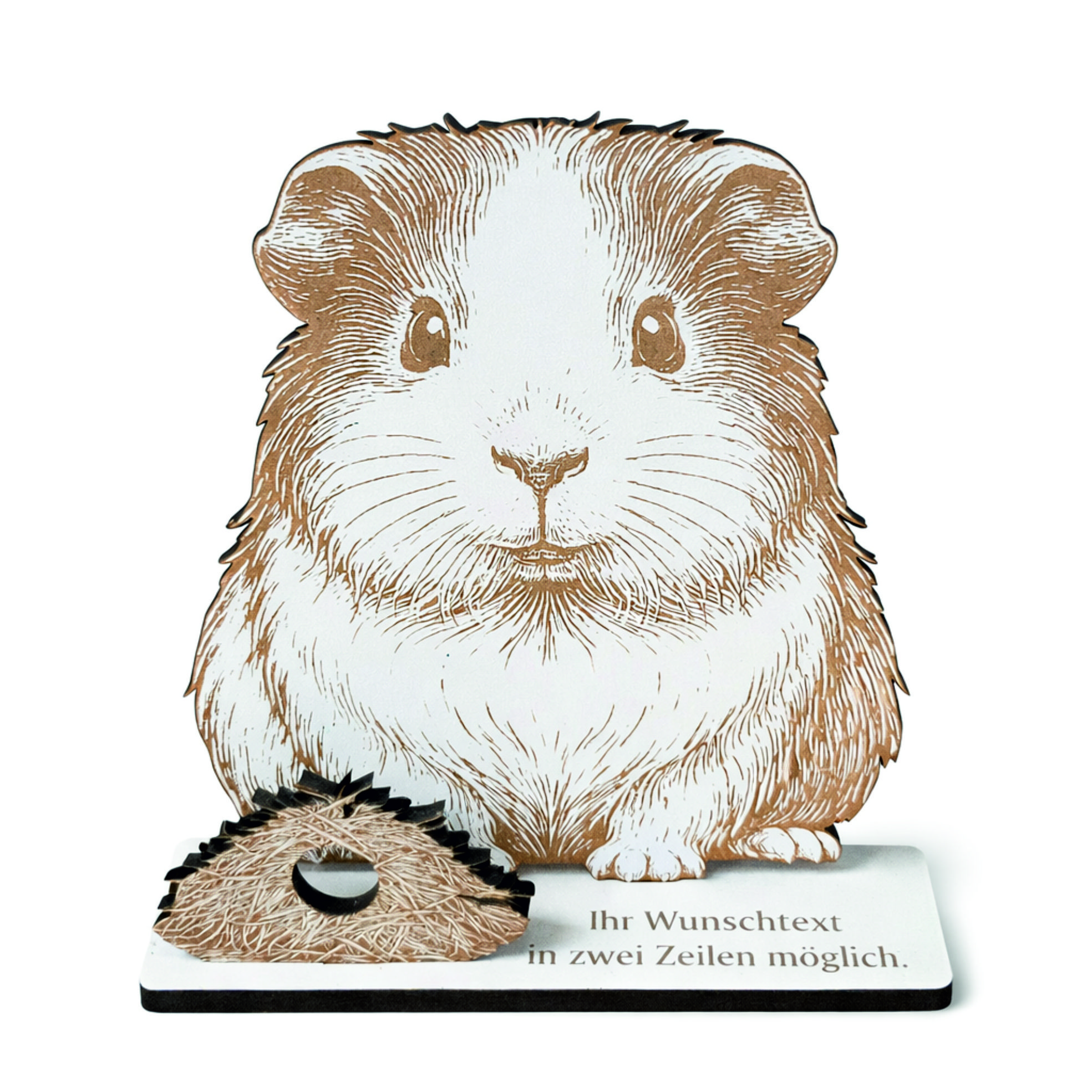 Geldgeschenk Meerschweinchen - personalisiert mit Wunschtext - Schild für Geld Gutschein - 14 x 15 cm