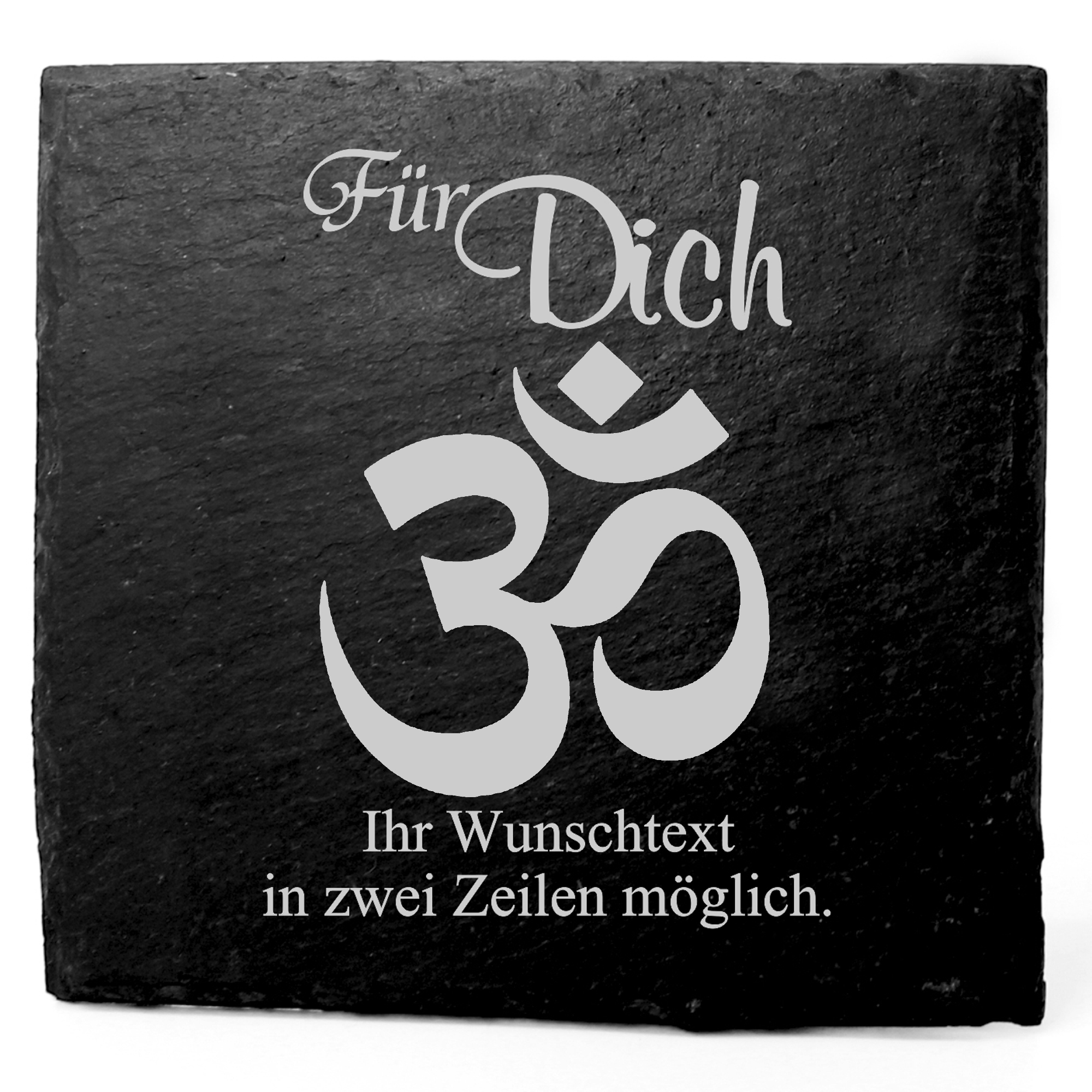 Deko Schiefer Untersetzer personalisiert Hinduismus - Für Dich - 11x11cm