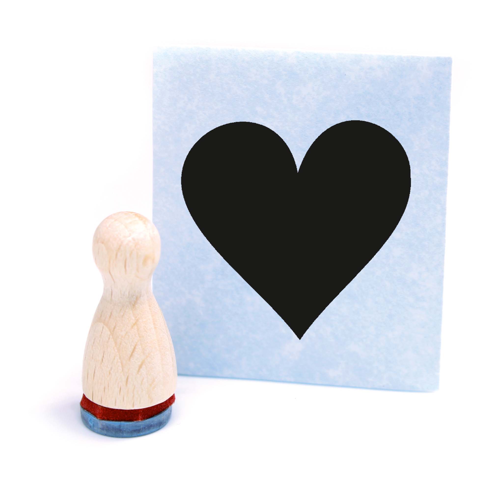 Ministempel Herz - Holzstempel mini Motivstempel Ø12 mm