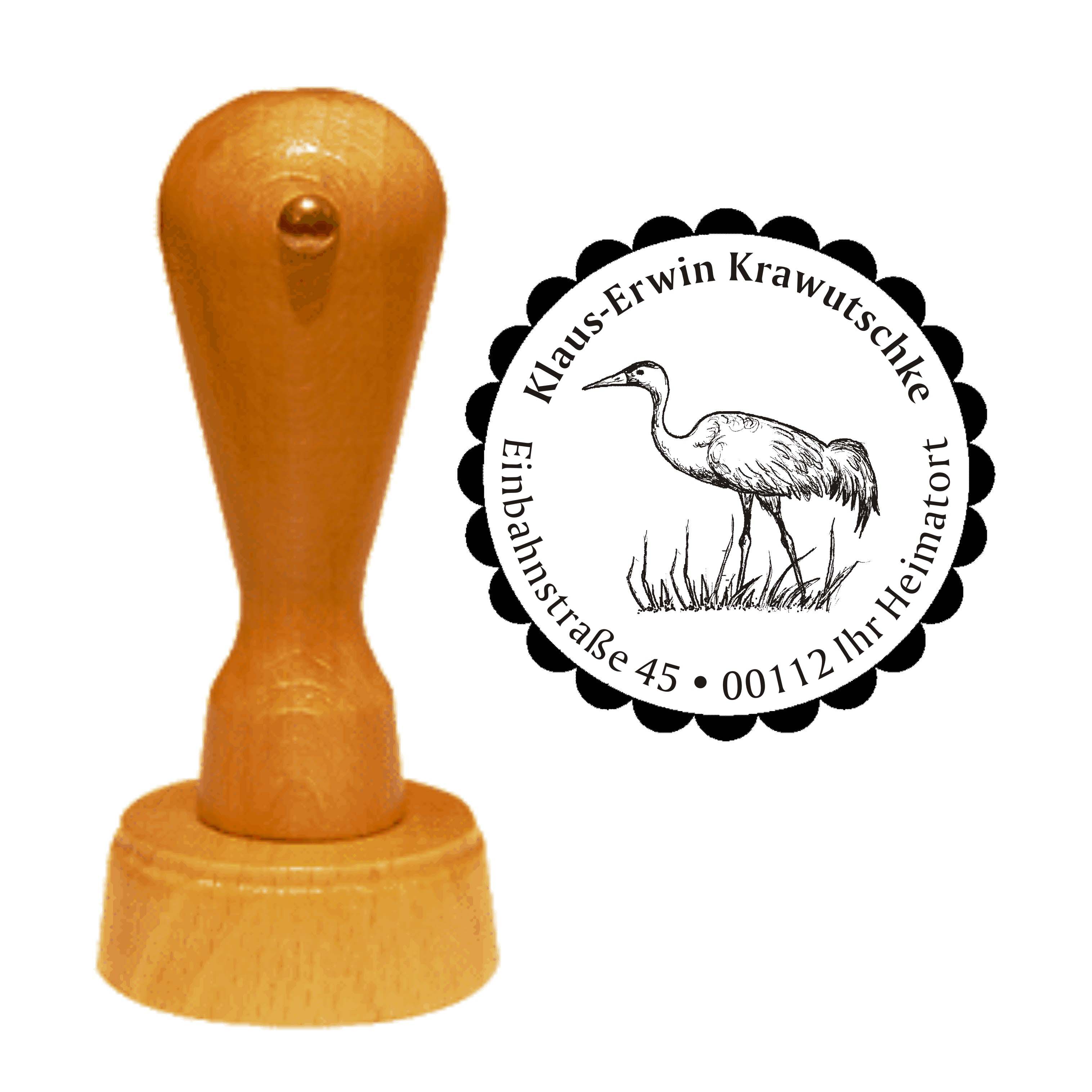 Adressenstempel « KRANICH 01 »