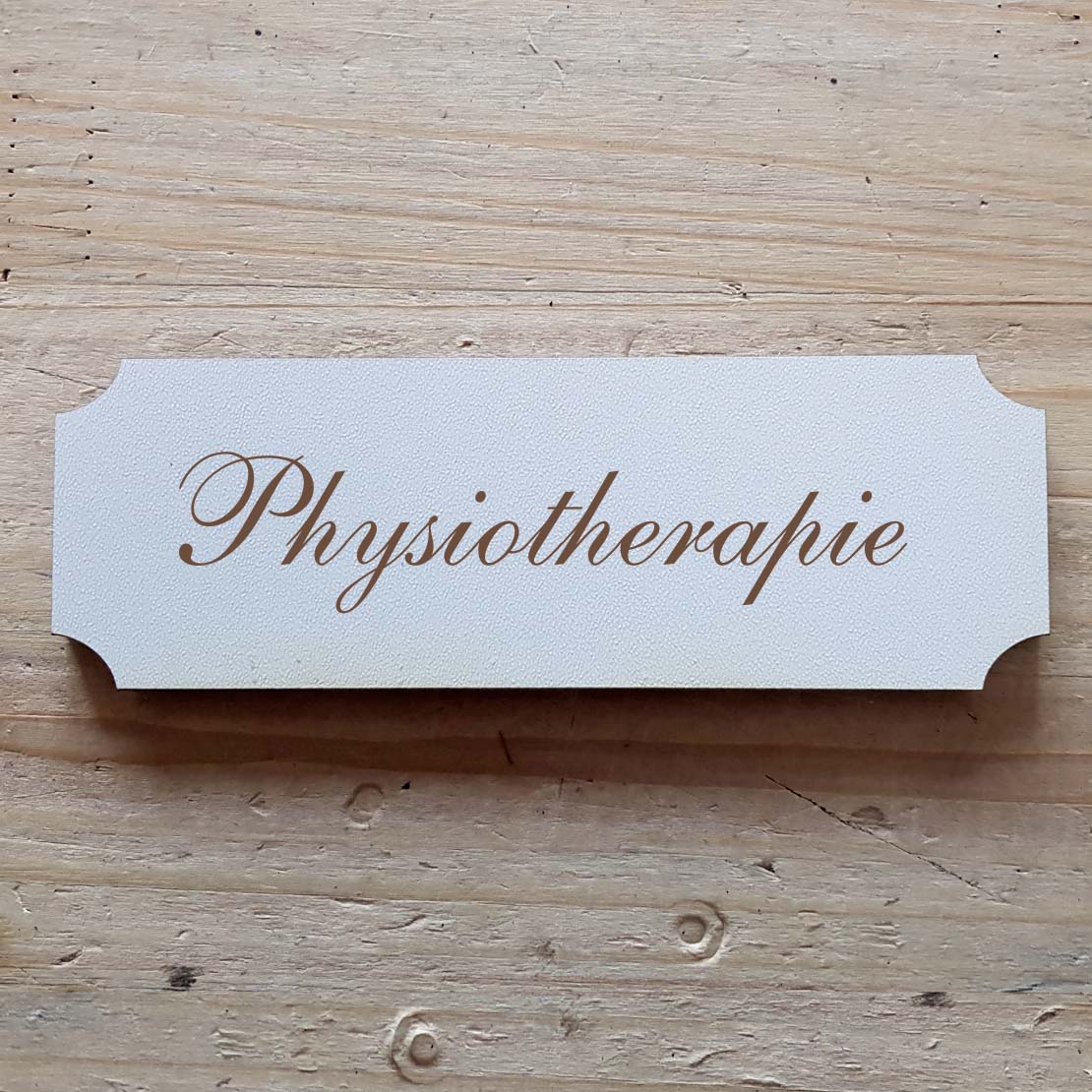 Selbstklebendes Schild « Physiotherapie »