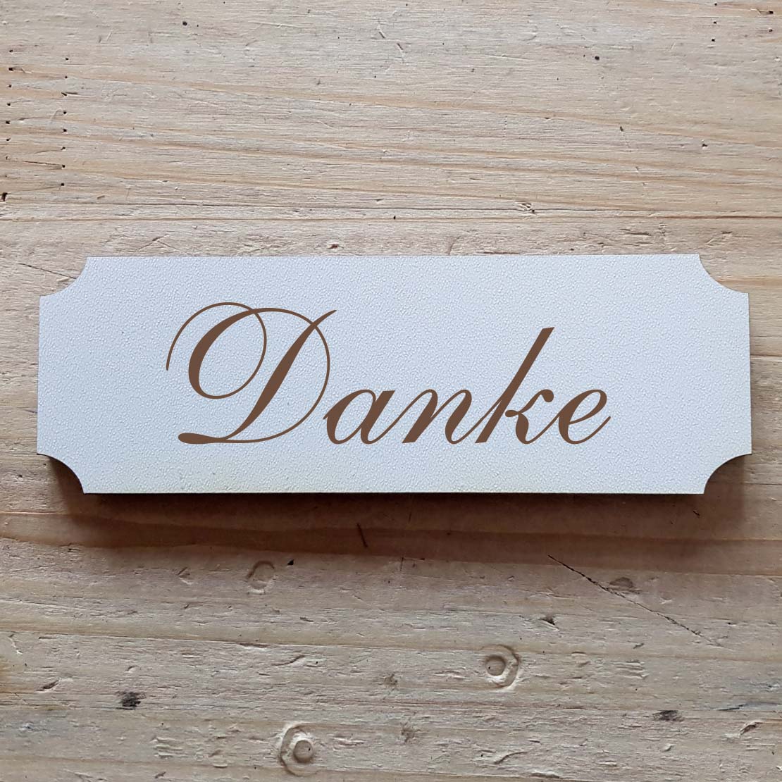 Selbstklebendes Schild « Danke »
