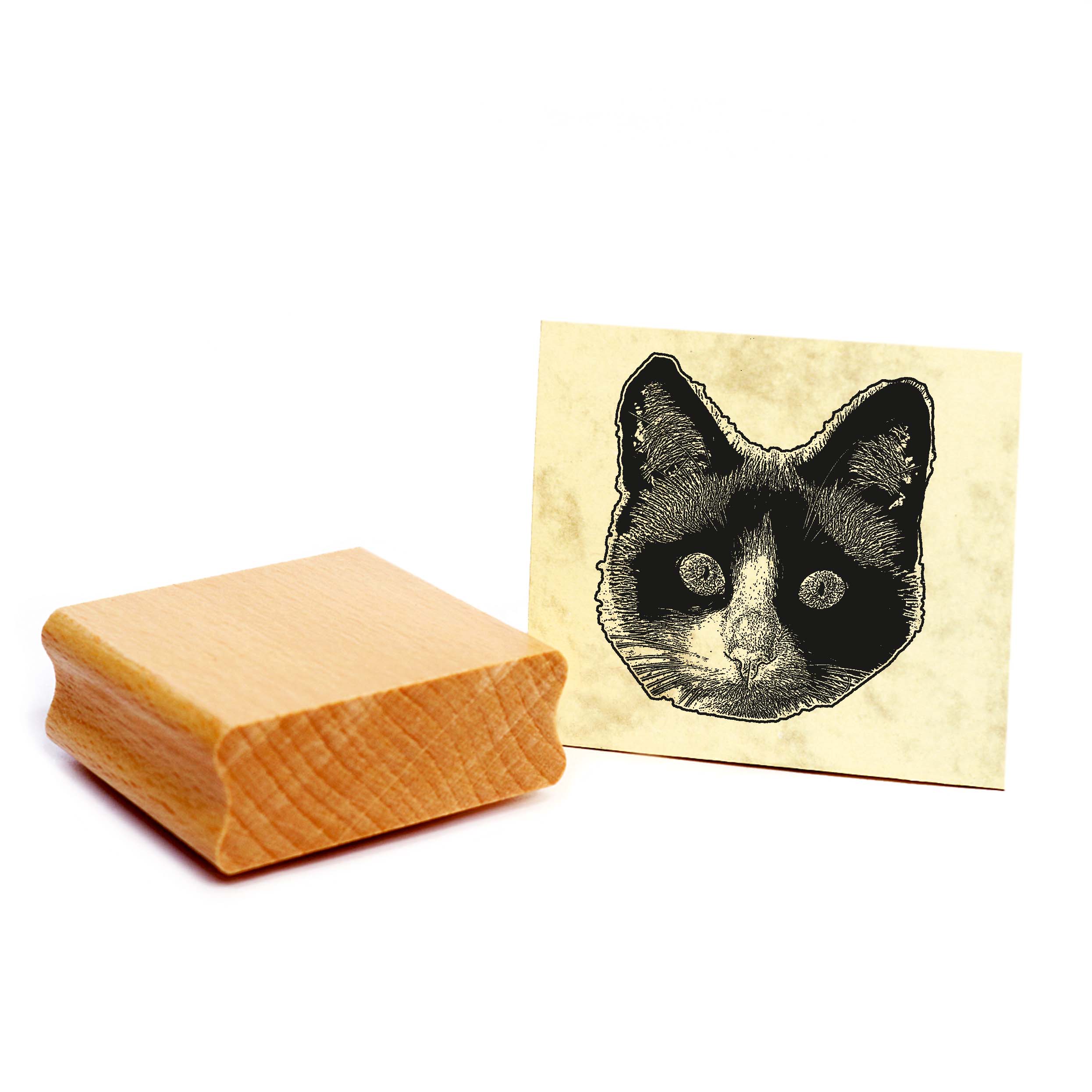 Motivstempel Snowshoe - Stempel Katze Holzstempel ca. 48 x 48 mm