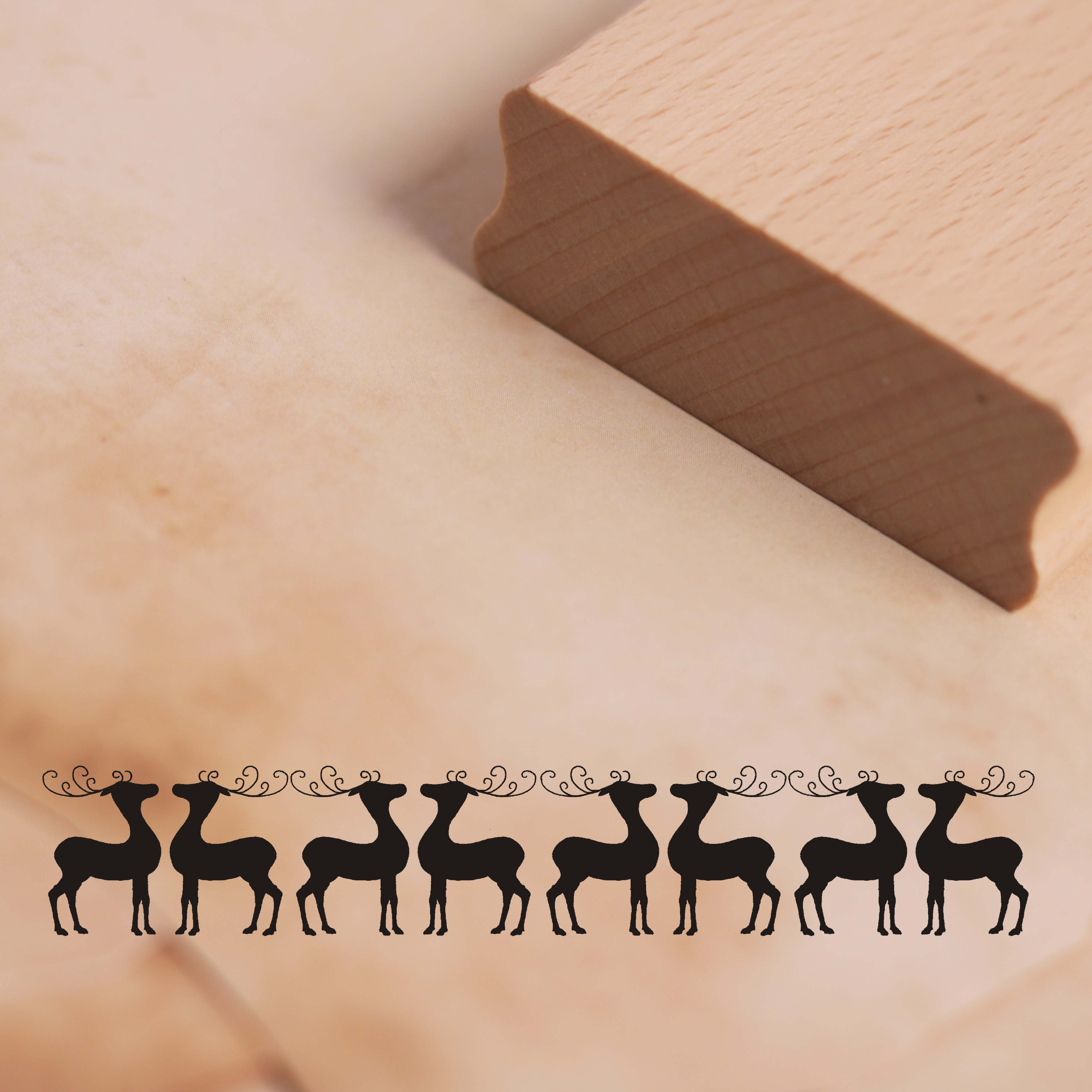 Motivstempel Hirsch Bordüre Stempel 98mm x 17mm