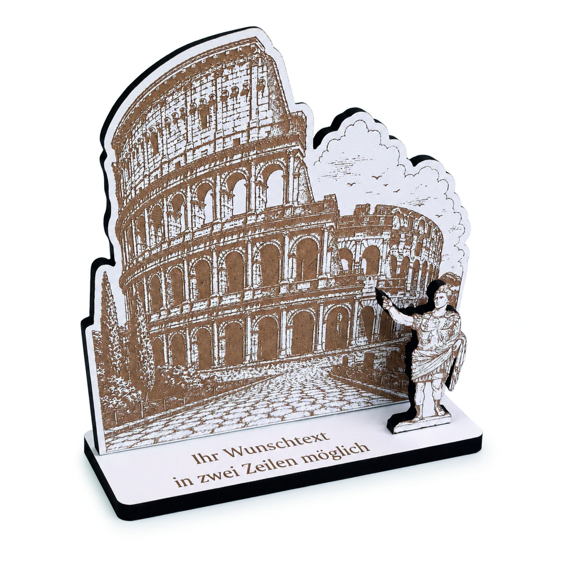 Reisegutschein Rom Colosseum Italien personalisiert - Schild für Geld Gutschein - 11 x 11 cm