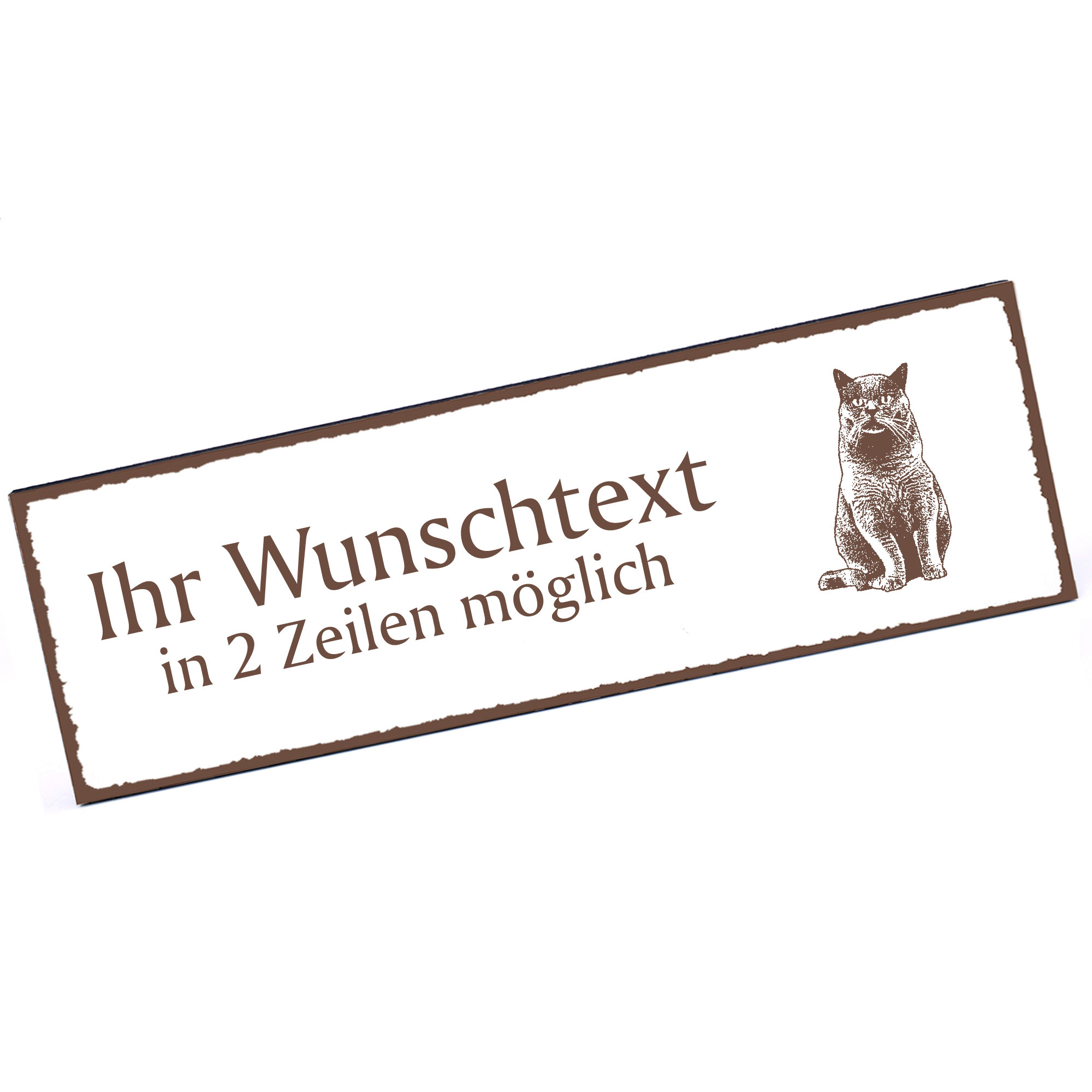 Türschild BKH Britisch Kurzhaar Katze  Namensschild personalisiert mit Gravur - 150mm x 50mm - selbs