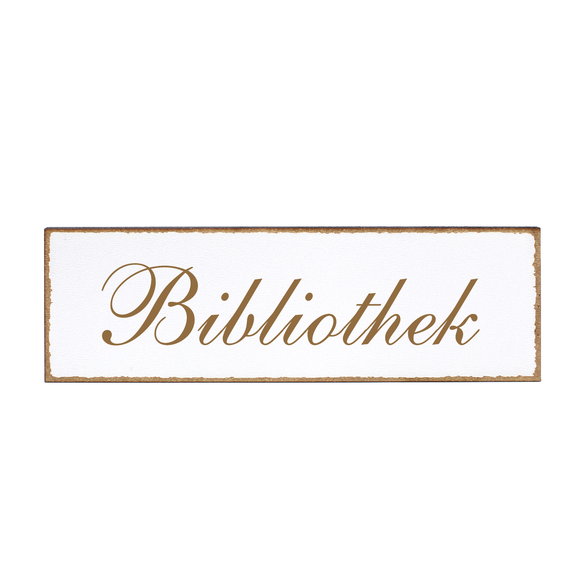 Deko Türschild - Bibliothek - Schild 150 x 50 mm - Schilder Türschilder