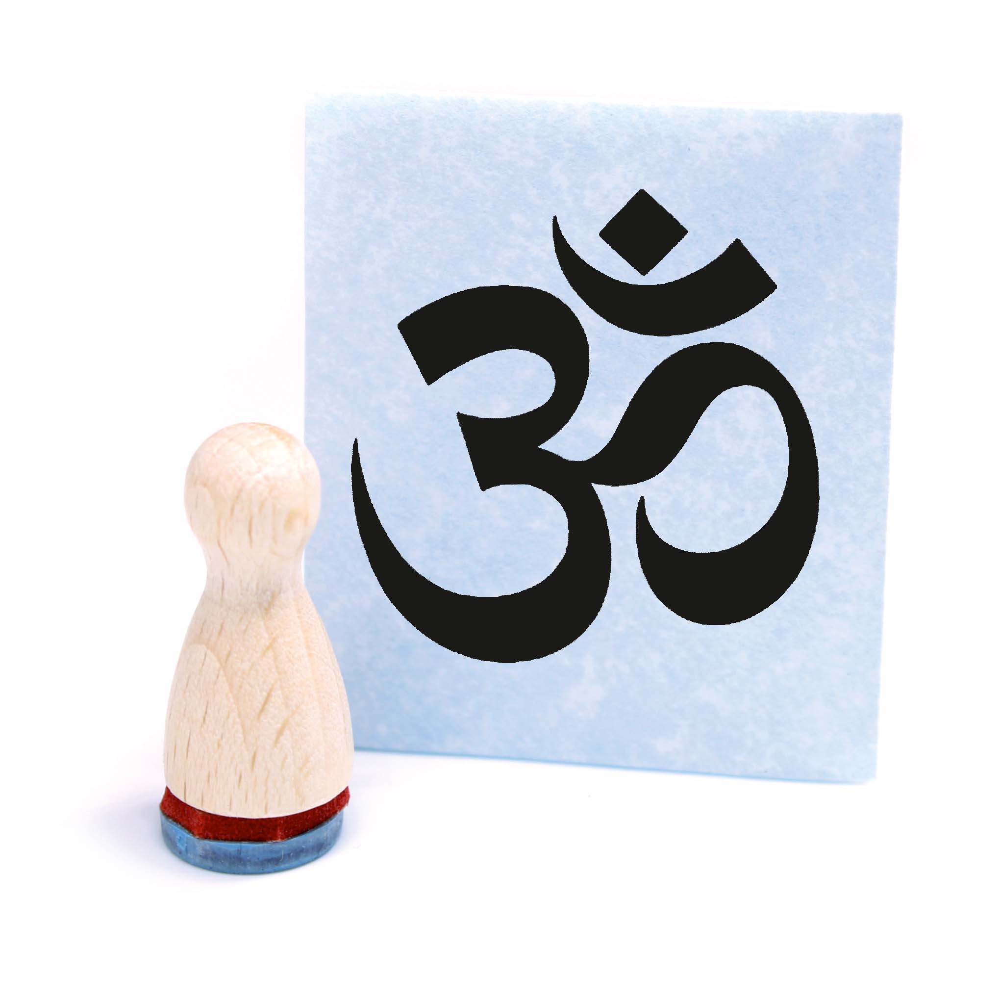 Ministempel Hinduismus Om - Holzstempel mini Motivstempel Ø12 mm