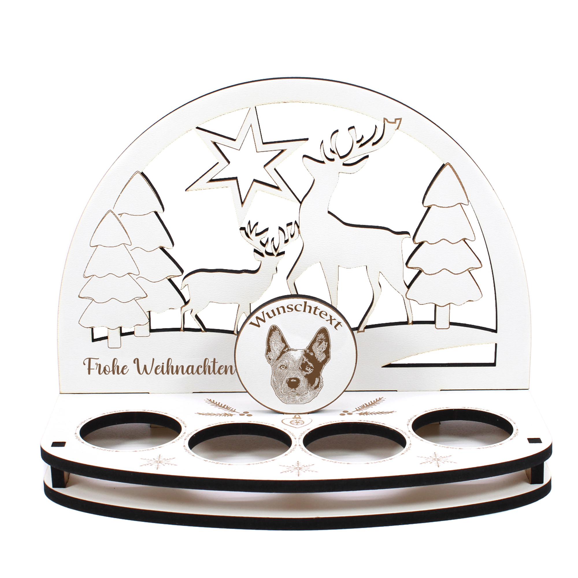 Deko Schwibbogen Australian Cattle Dog  Teelichthalter personalisiert Weihnachten Weihnachtsdekorati
