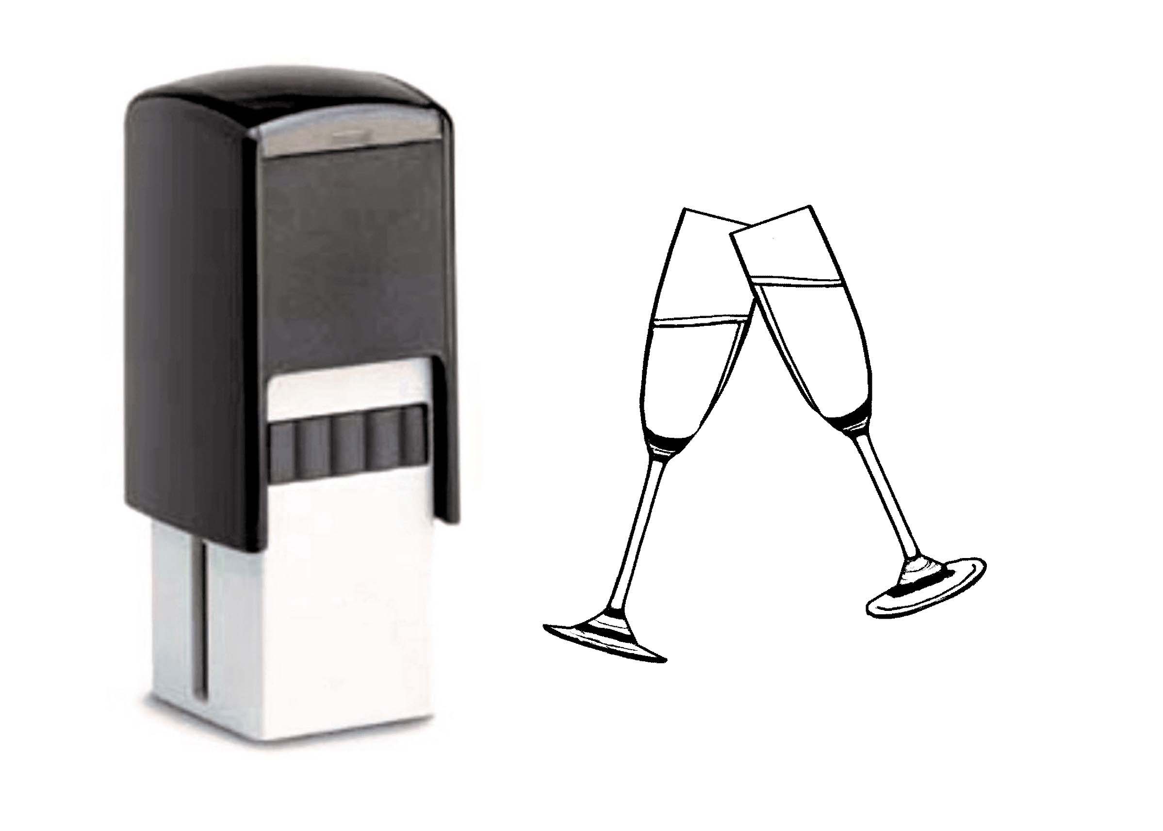 Bonuskartenstempel Sekt Gläser - 10 x 10 mm