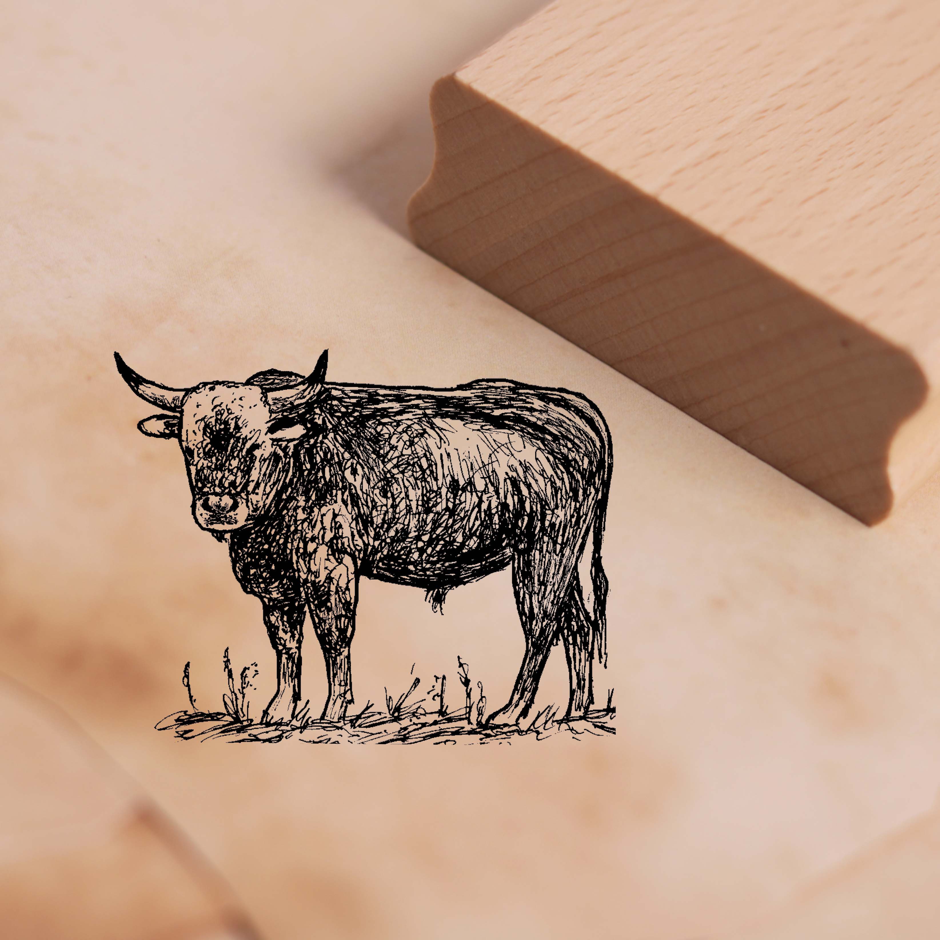 Motivstempel Auerochse - Stempel 48 x 38 mm