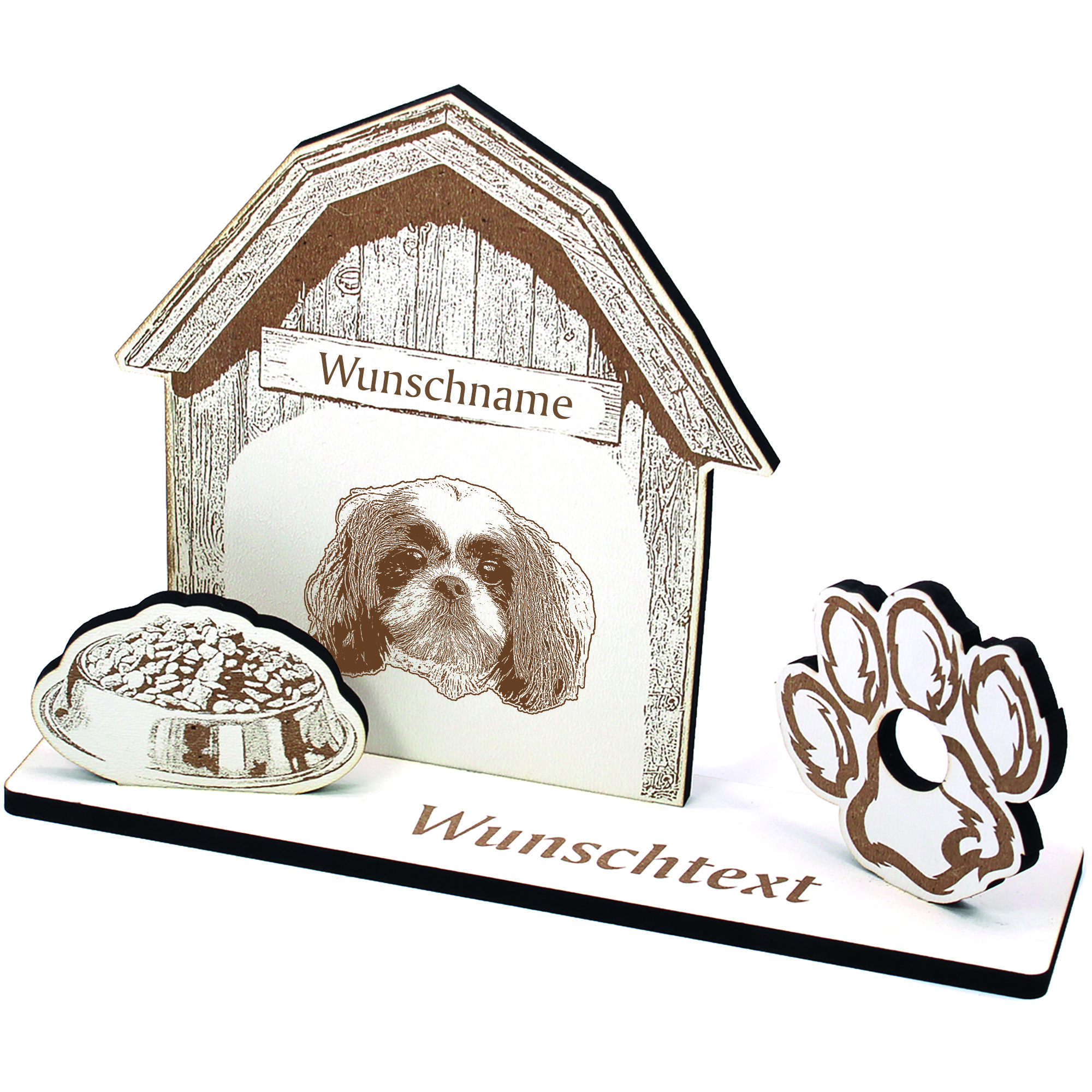 Geldgeschenk Hund Shih Tzu  - personalisiert 20x14cm