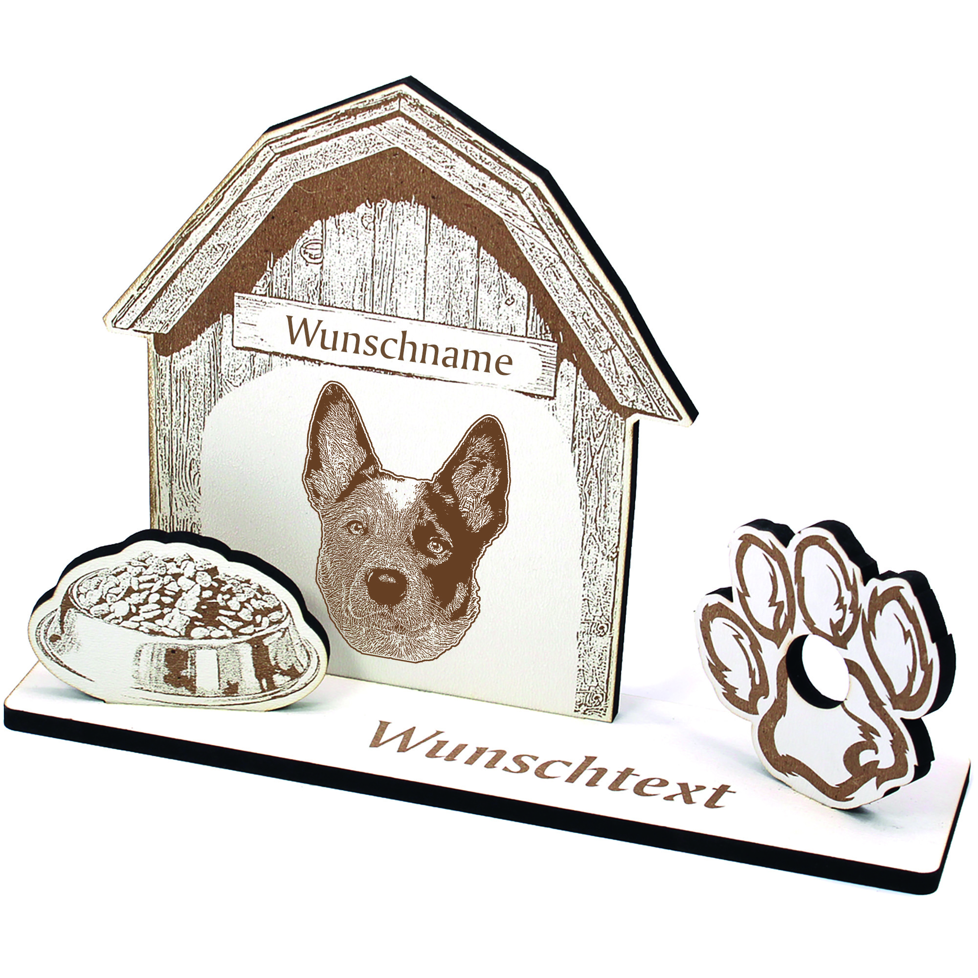 Geldgeschenk Hund Australian Cattle Dog  - personalisiert 20x14cm