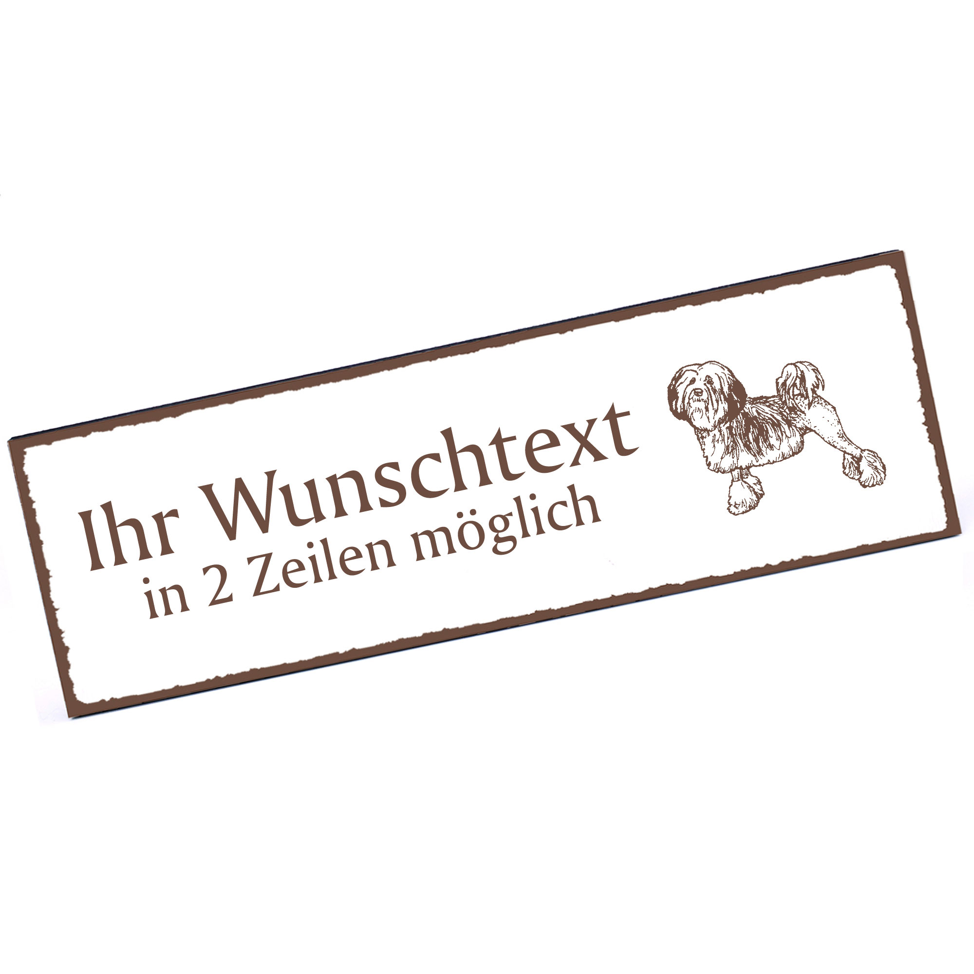 Türschild Löwchen  Namensschild personalisiert mit Gravur - 150mm x 50mm - selbstklebend