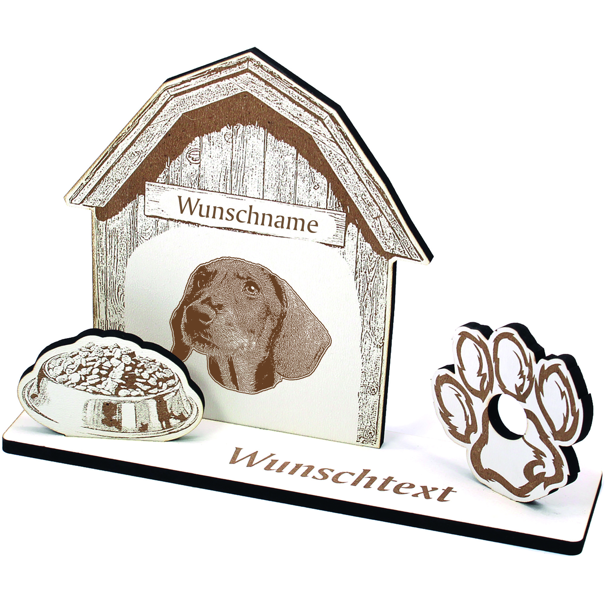 Geldgeschenk Hund Dackel Kurzhaar  - personalisiert 20x14cm
