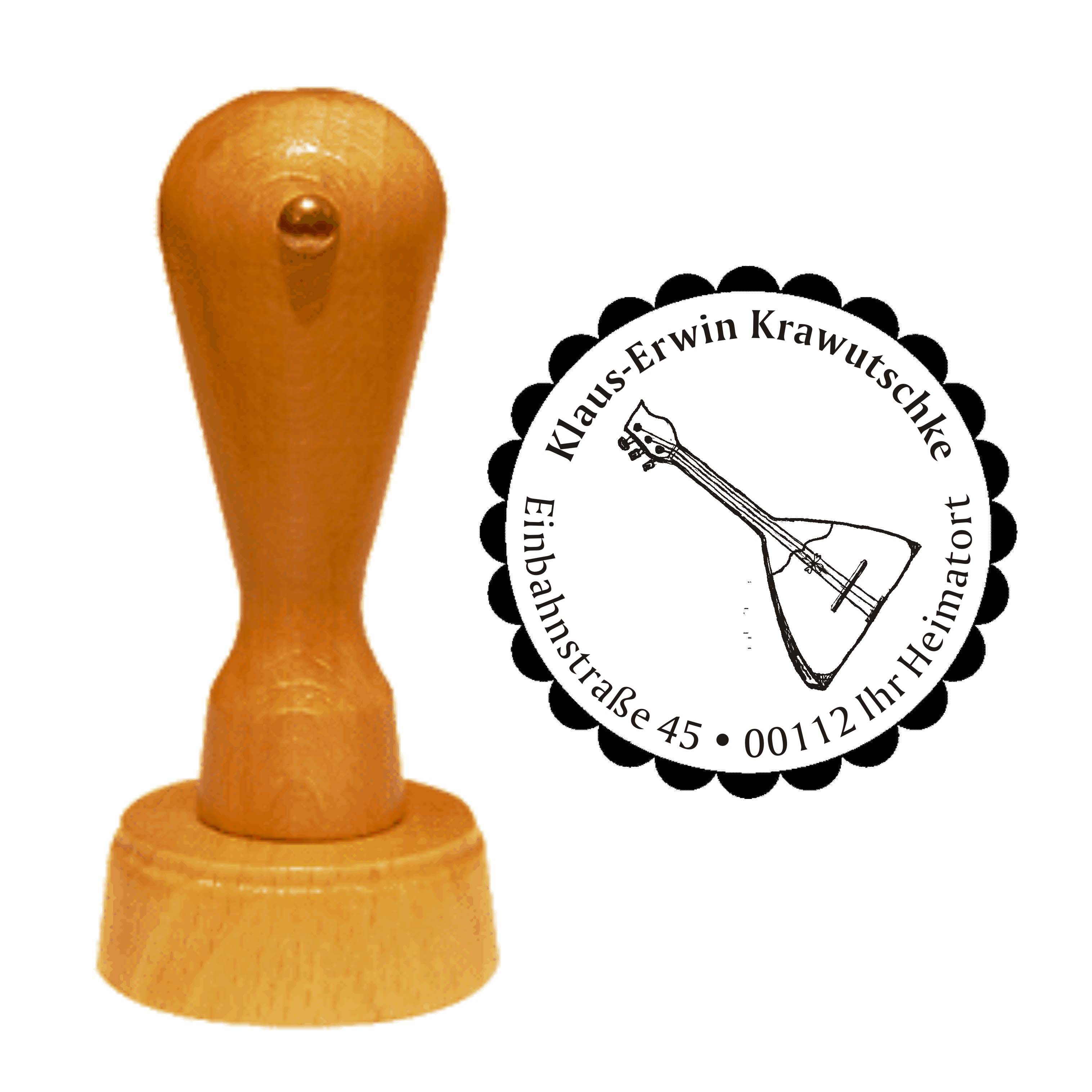 Adressenstempel « BALALAIKA » Stempel Ø 40 mm