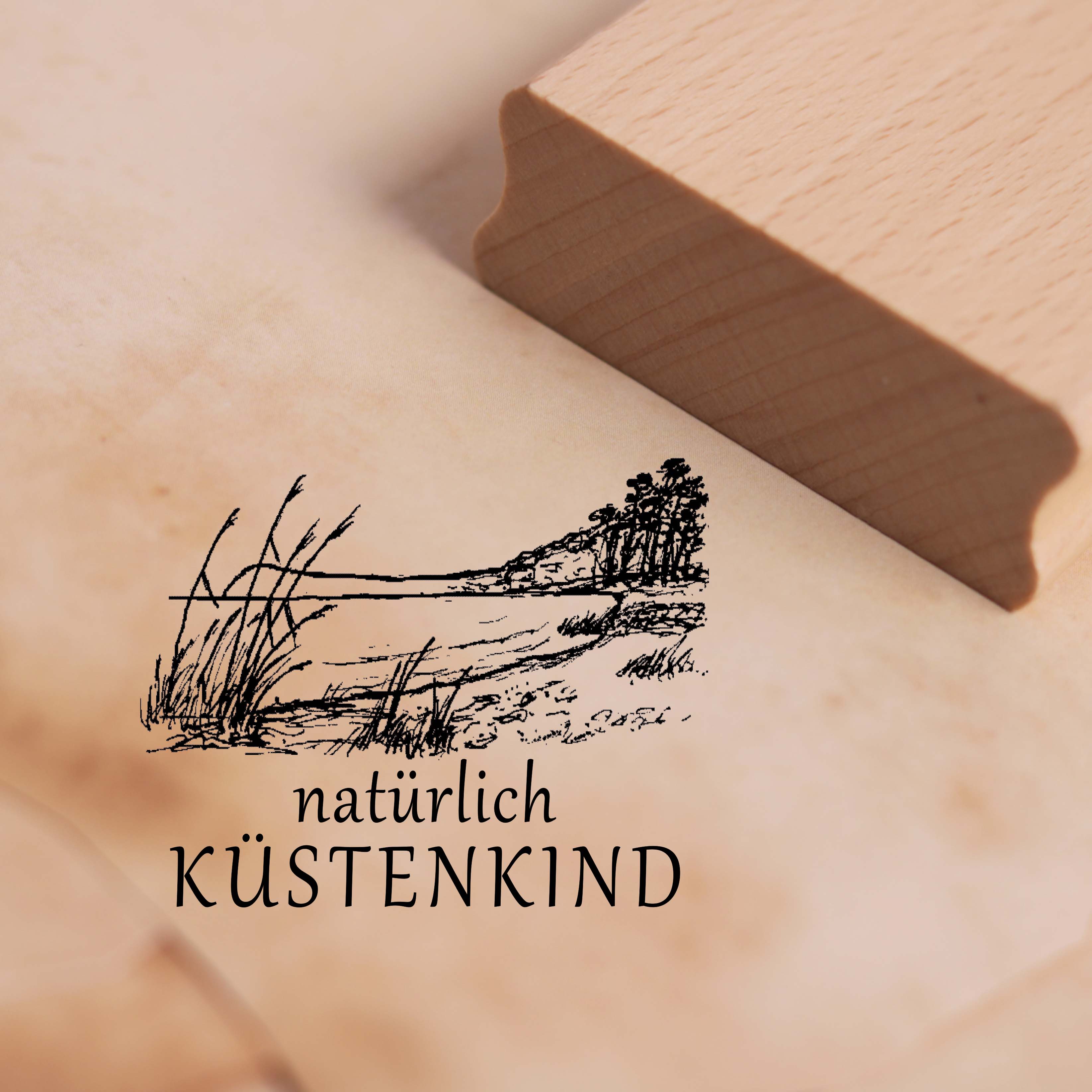 Motivstempel Natürlich Küstenkind - Stempel 48 x 38 mm