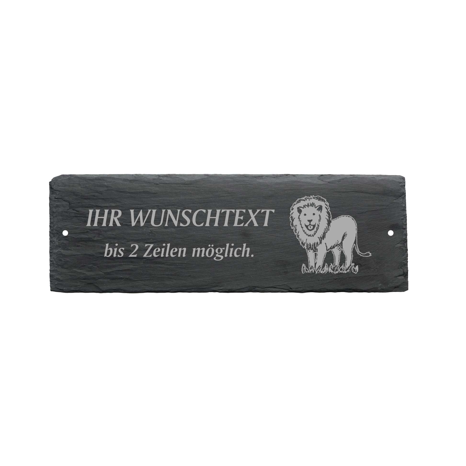 Türschild « LÖWE » ca. 22 x 8 cm - aus Schiefer