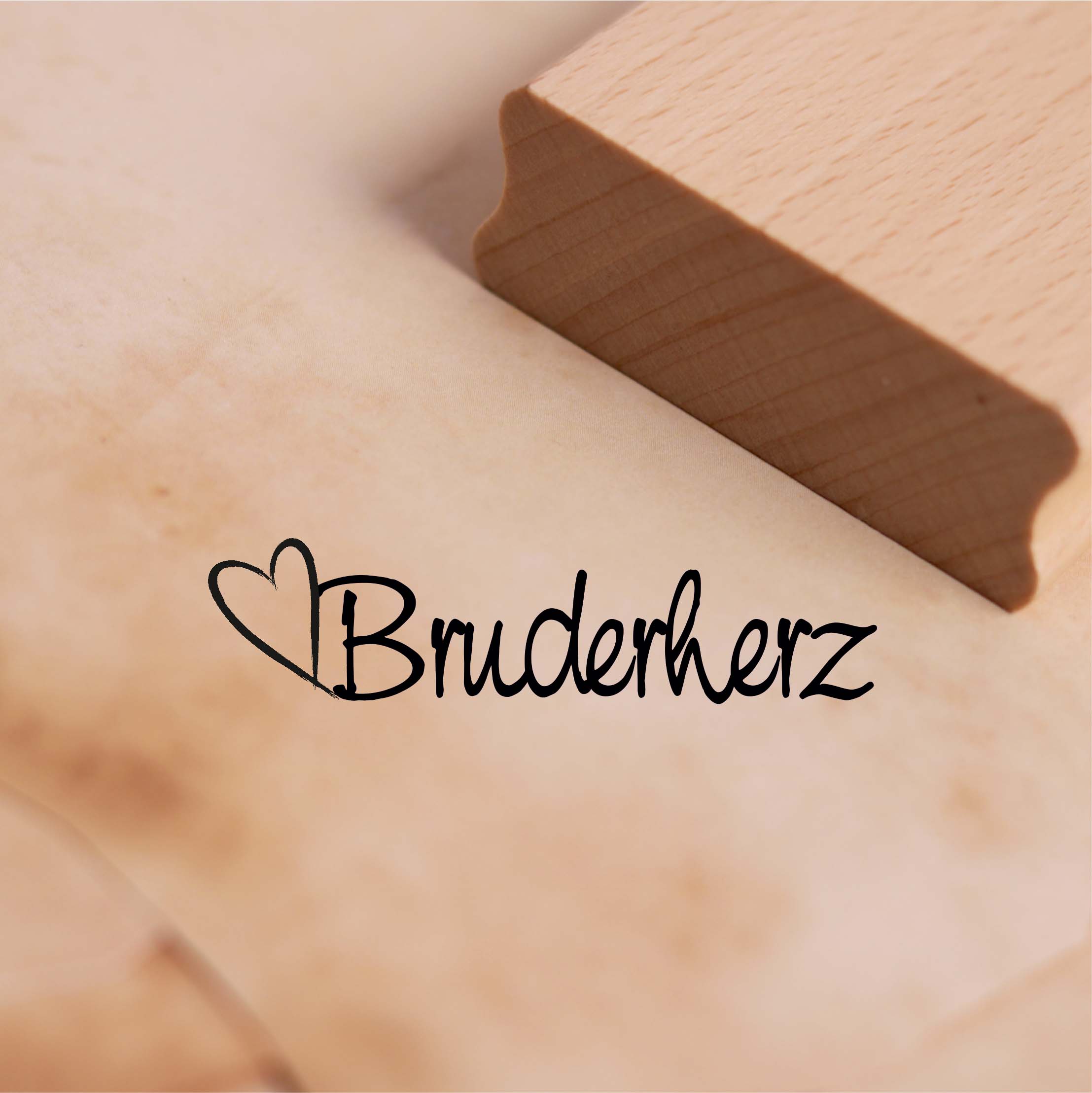 Motivstempel Bruderherz Stempel Bruder 68 x 22 mm