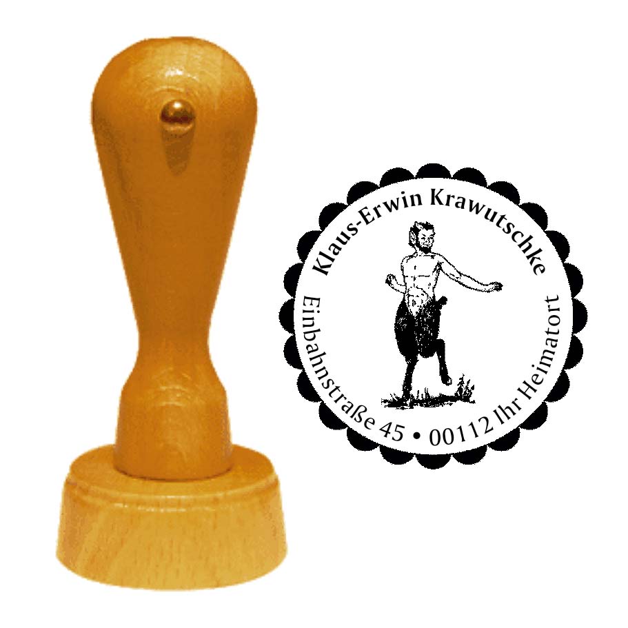 Adressenstempel « FAUN » mit persönlichem Wunschtext