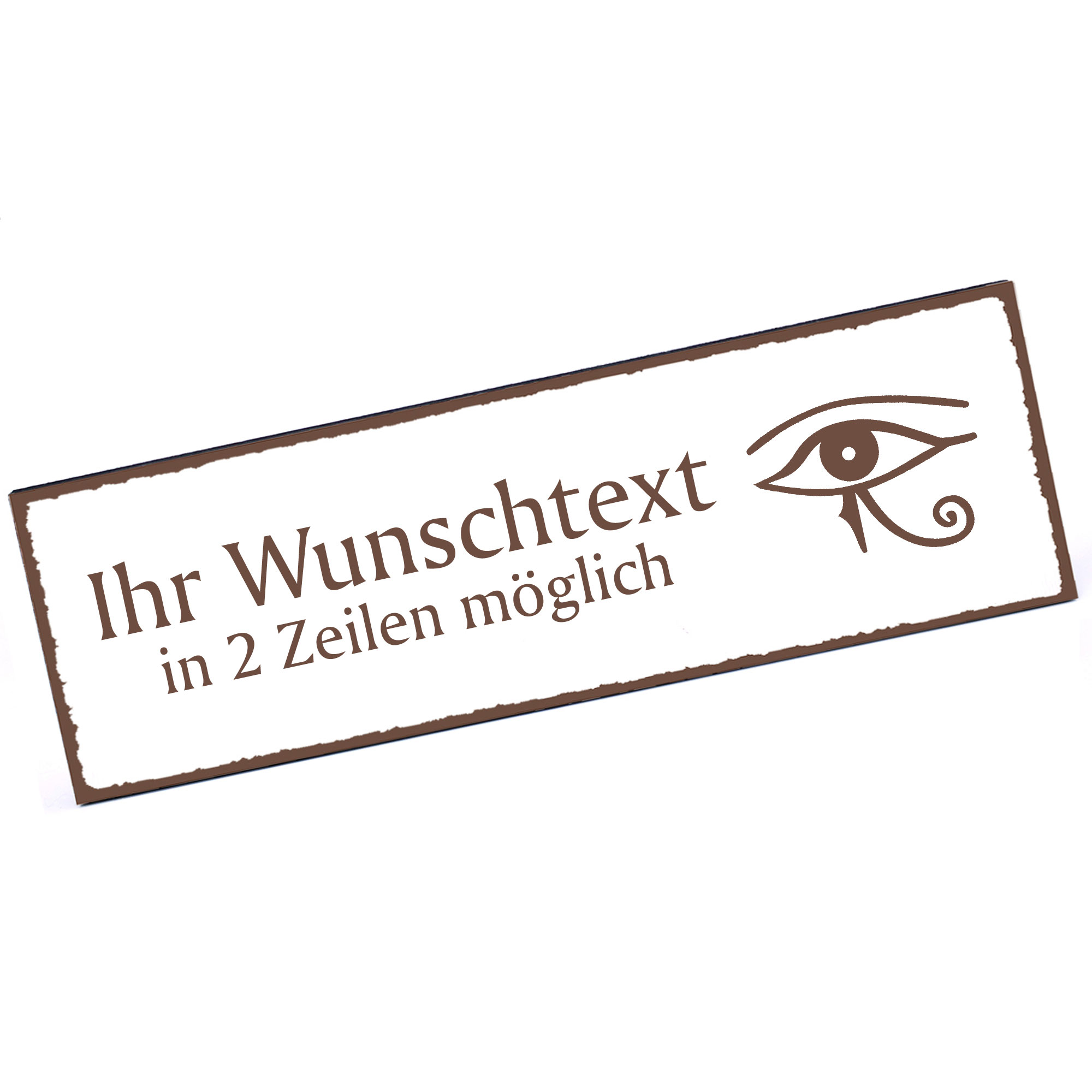 Türschild Horusauge  Namensschild personalisiert mit Gravur - 150mm x 50mm - selbstklebend