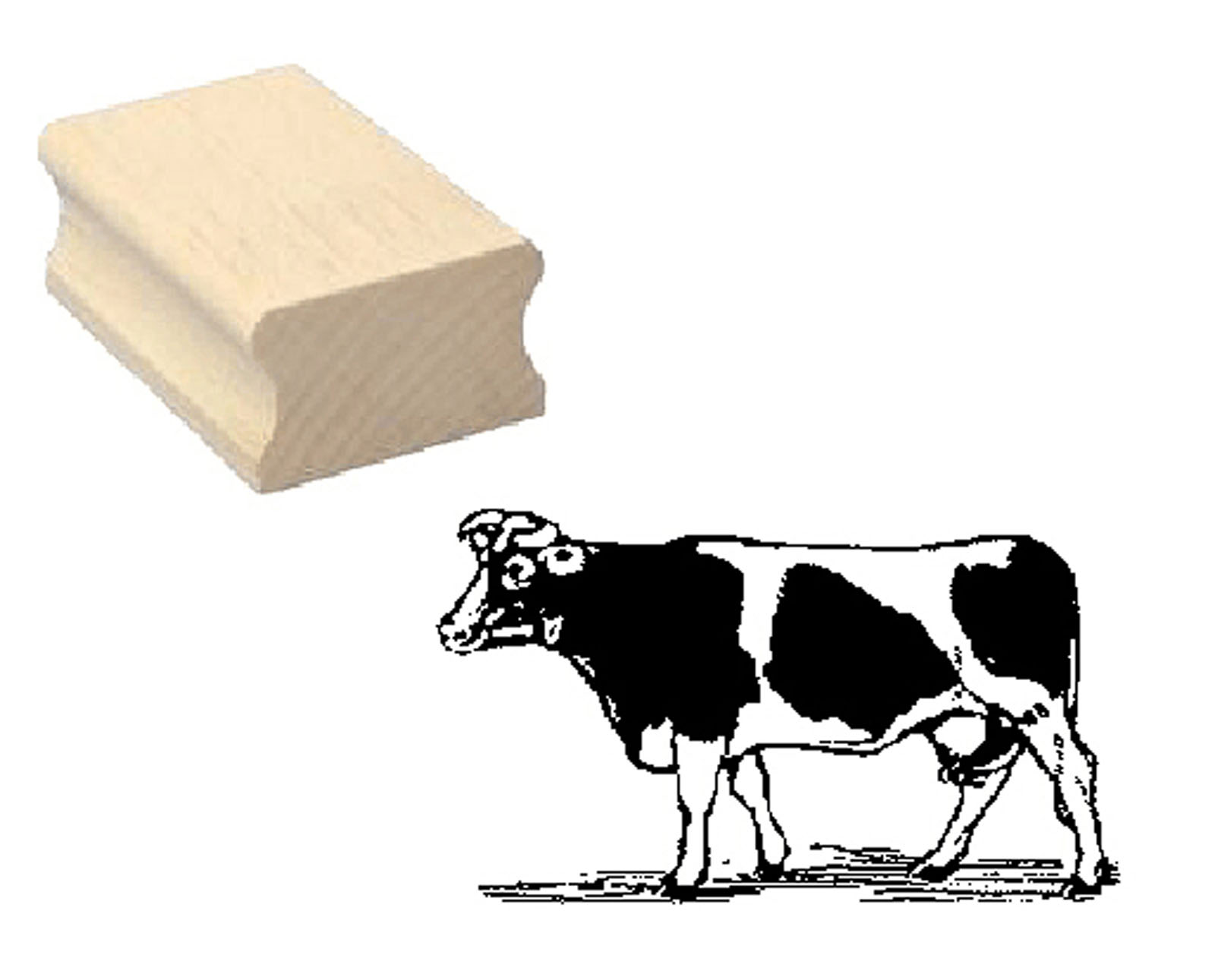 Motivstempel « Schwarzbunte Kuh 02 - Kopf links »