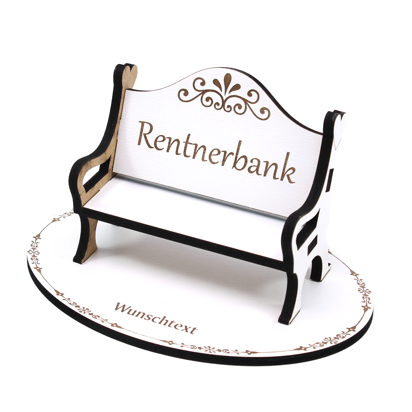 Geldgeschenk Rentner Rentnerbank - inkl. Wunschtext - Schild für Geld Gutschein